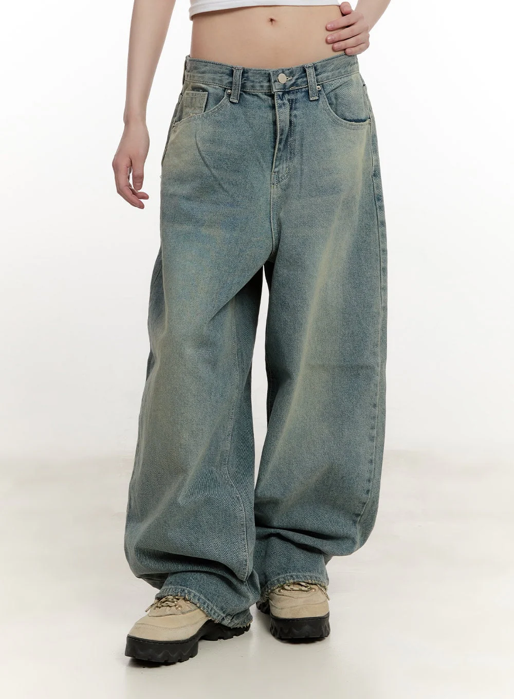 Galinda Washed Baggy Jeans CM513 - Image 9