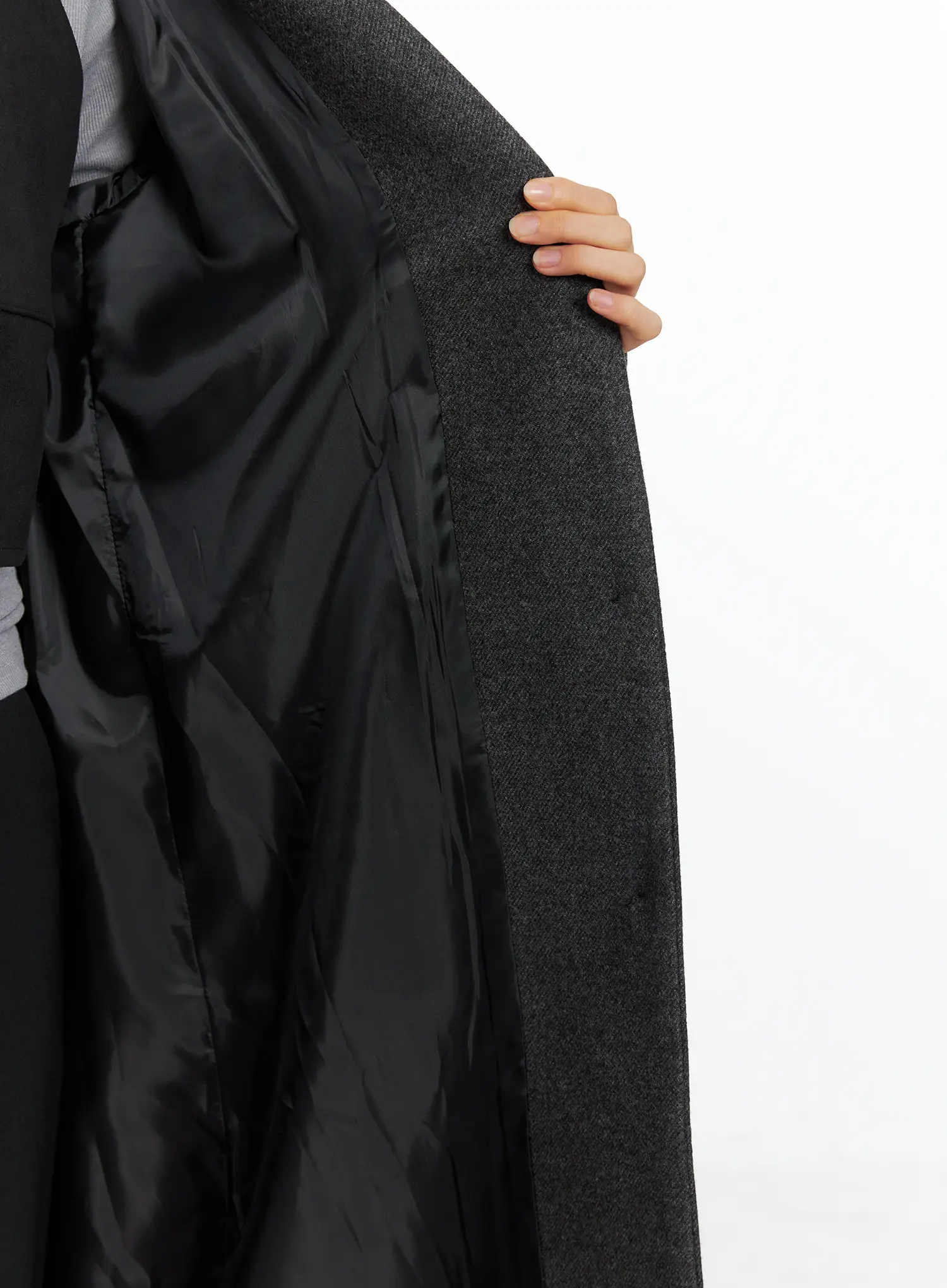 Garnet Wool-Blended Chester Long Coat CN518 - Image 6