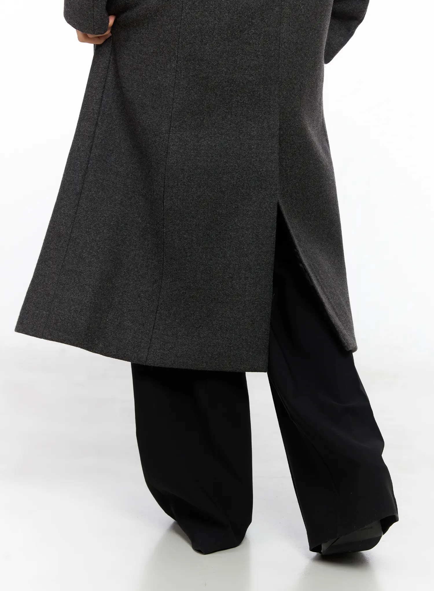 Garnet Wool-Blended Chester Long Coat CN518 - Image 8