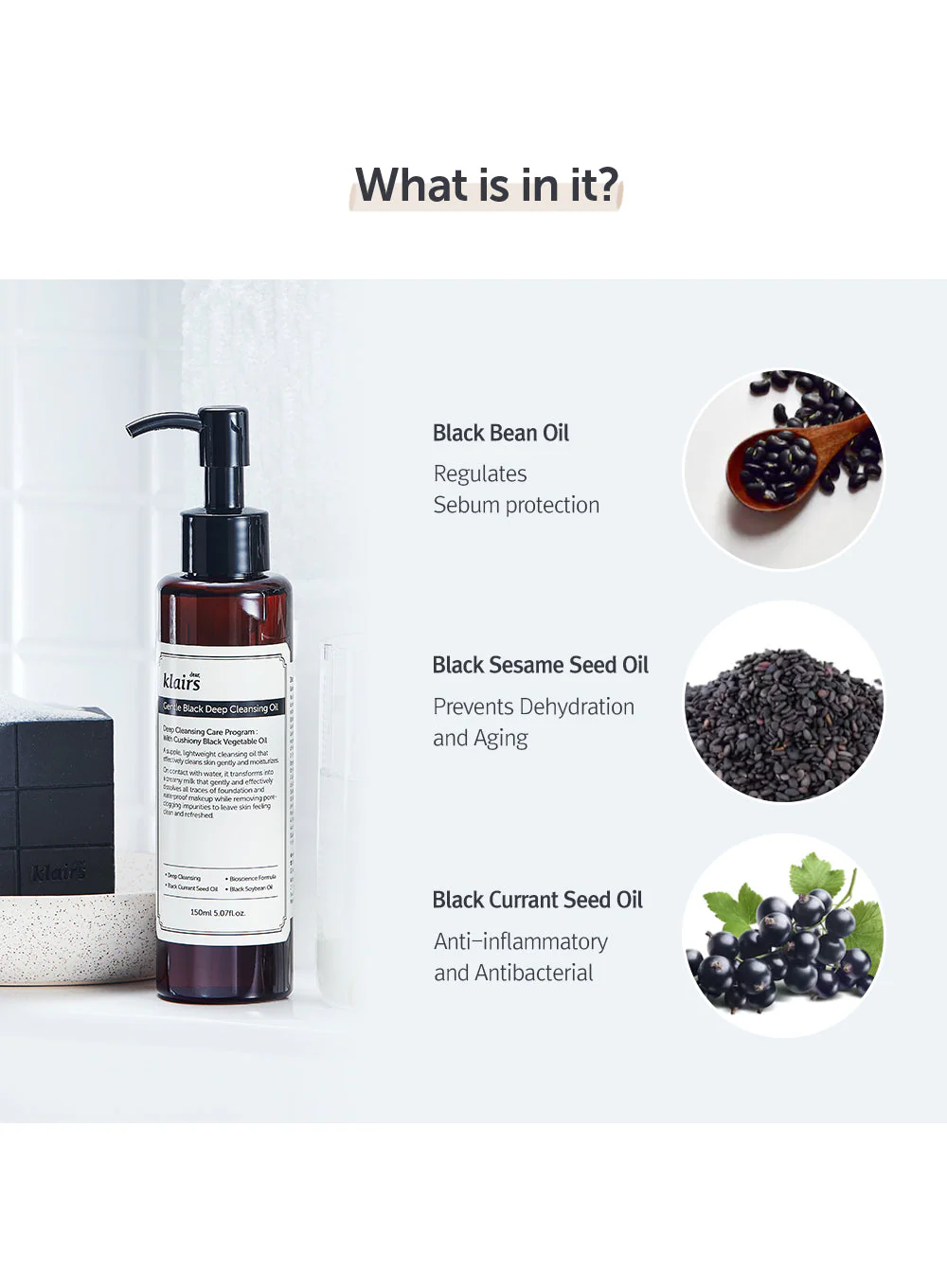 Gentle Black Deep Cleansing Oil (150ml) - Image 11