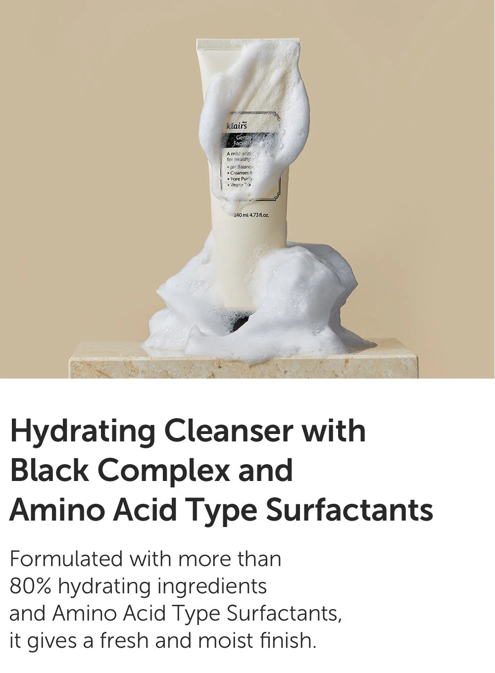 Gentle Black Facial Cleanser (140ml) - Image 6