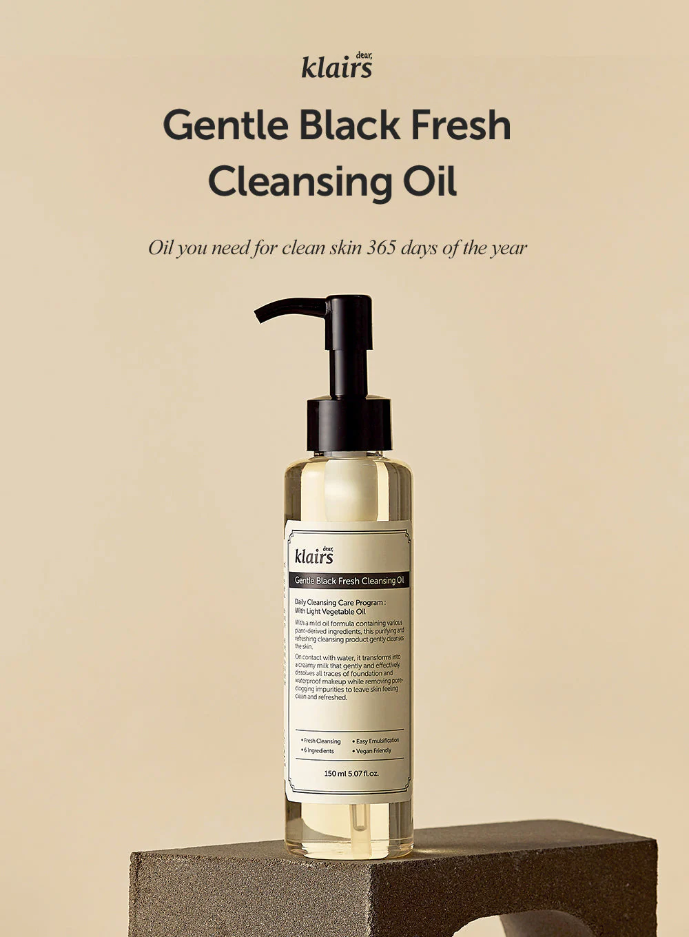 Gentle Black Fresh Cleansing Oil (150ml) - Image 2