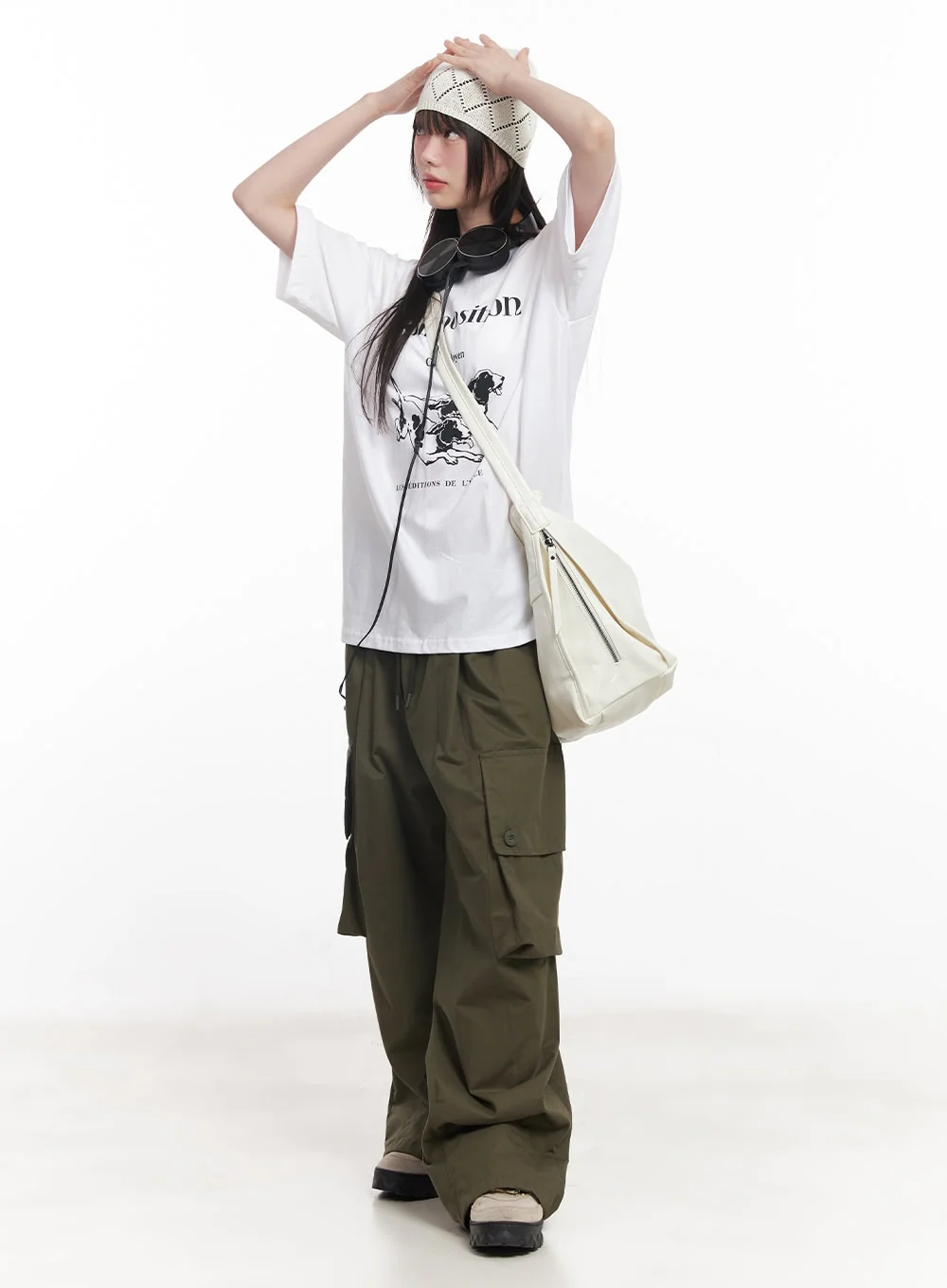 Geo Print Linen Beanie CY520 - Image 5