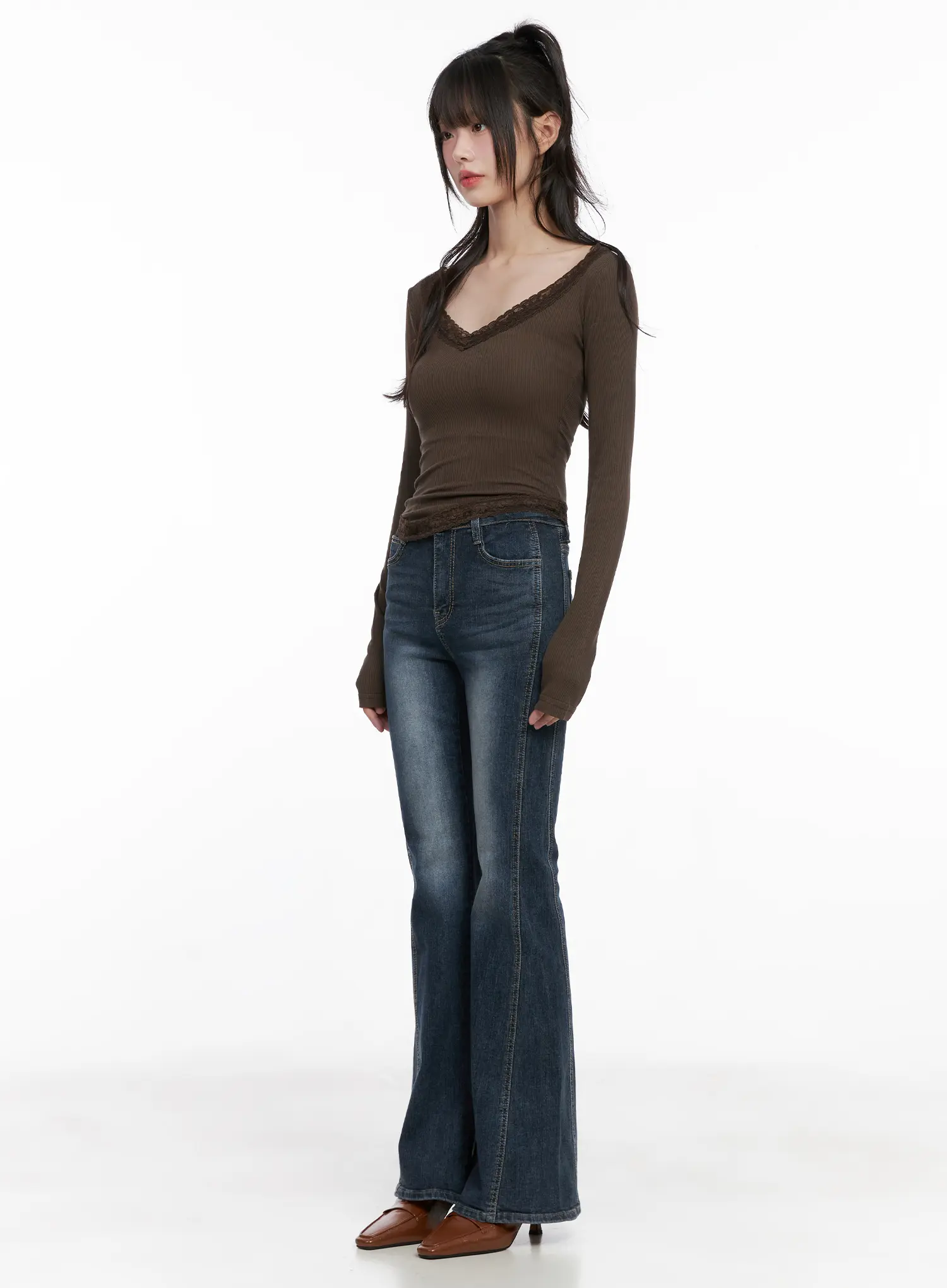 Giana High Waist Flare Jeans CG519 - Image 6
