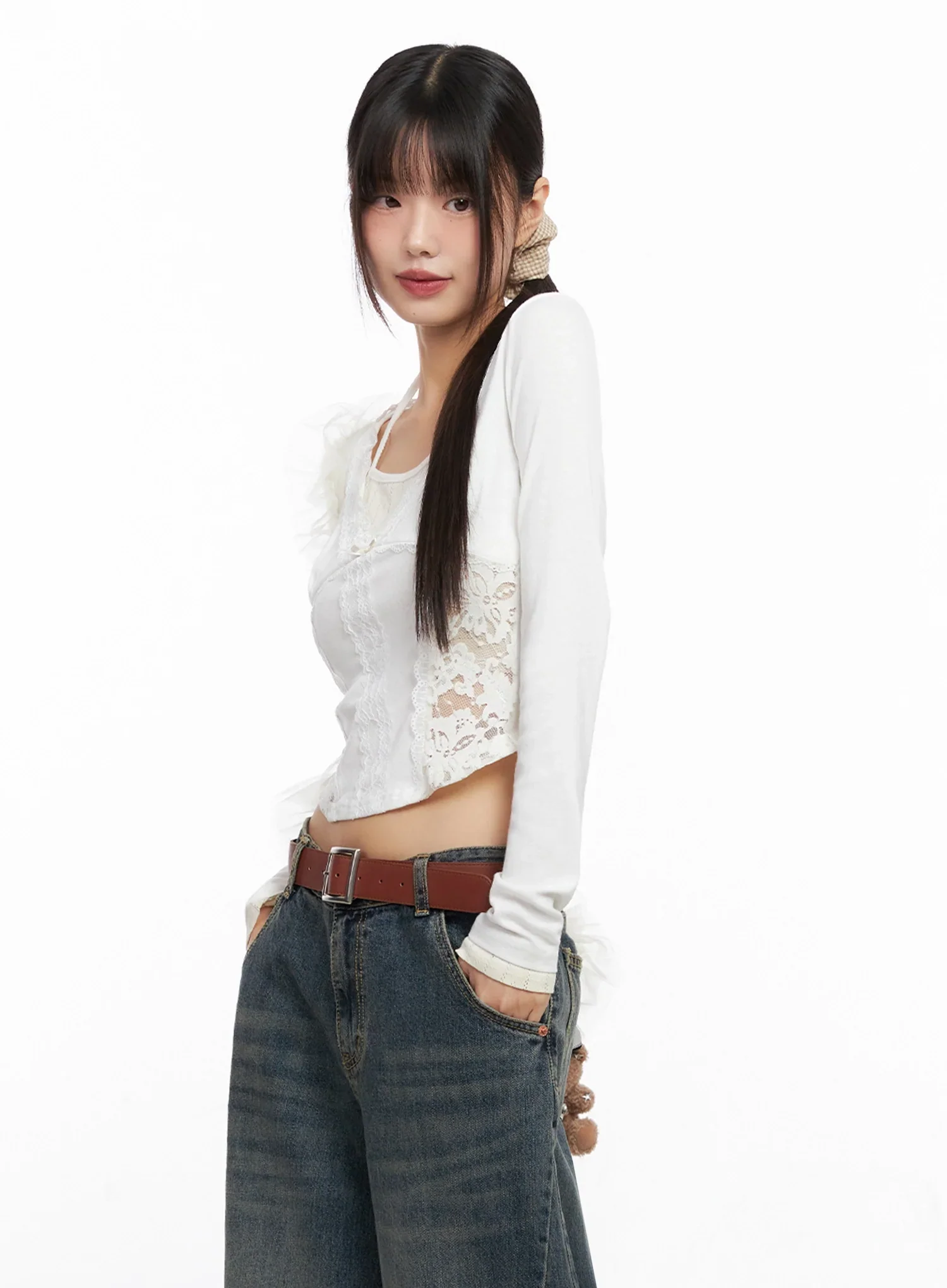 Gingham Scrunchie IN503 - Image 7