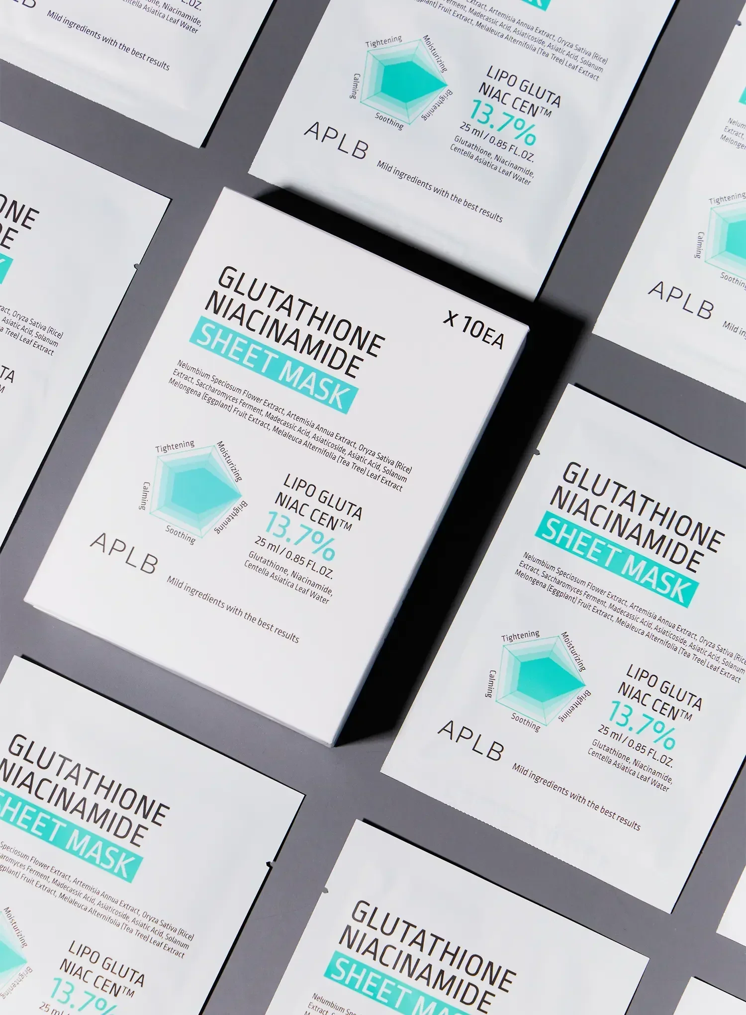 Glutathione Niacinamide Sheet Mask (25ml x 10ea) - Image 2