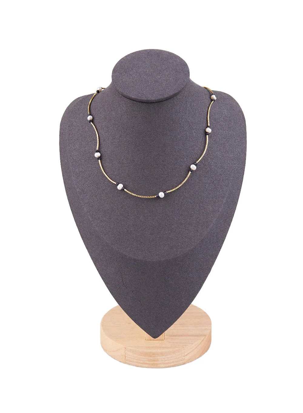 Gold Pearl Bijoux Necklace CJ515 - Image 5
