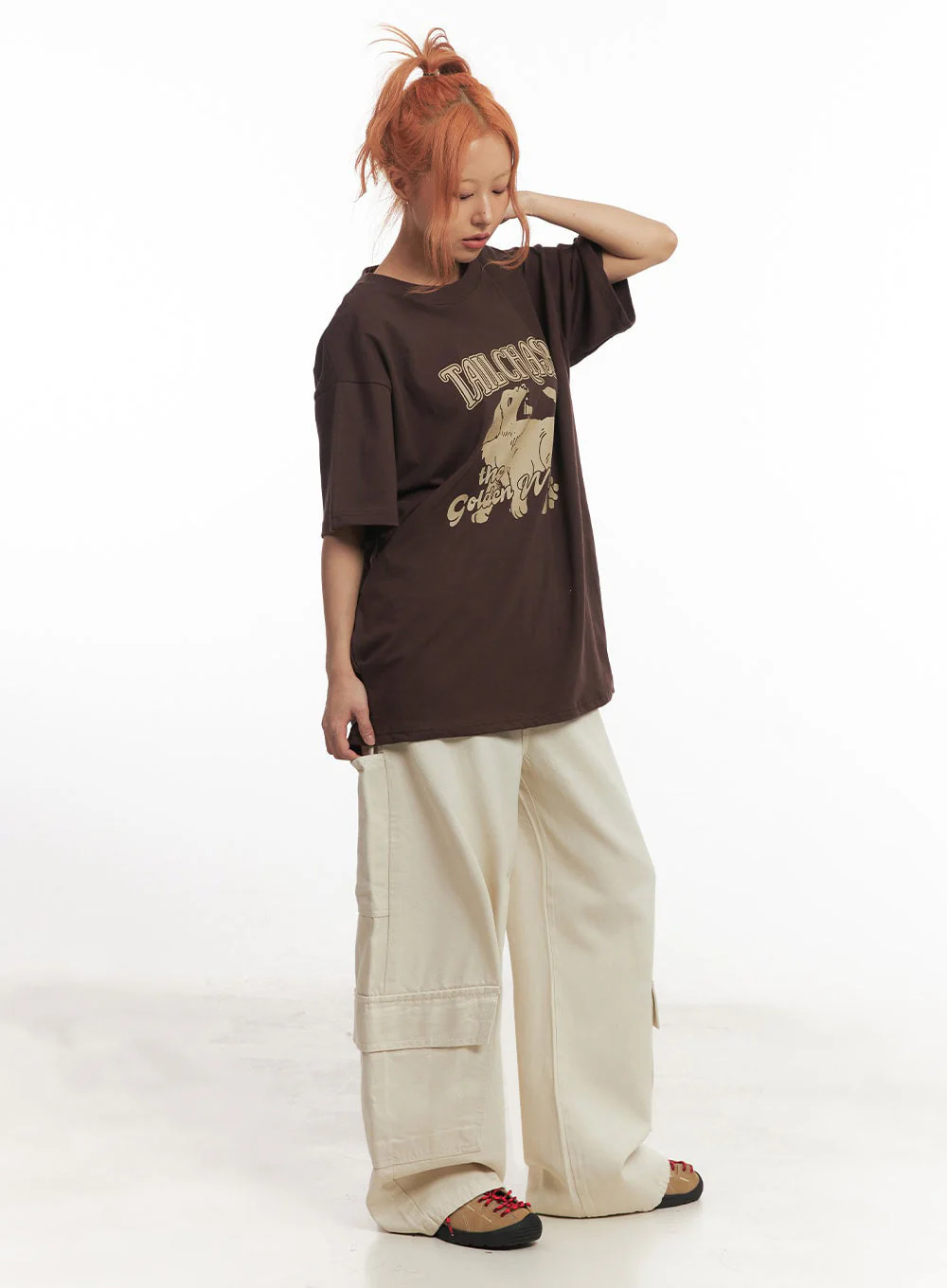 Golden Pup Graphic Oversize T-Shirt IM528 - Image 10