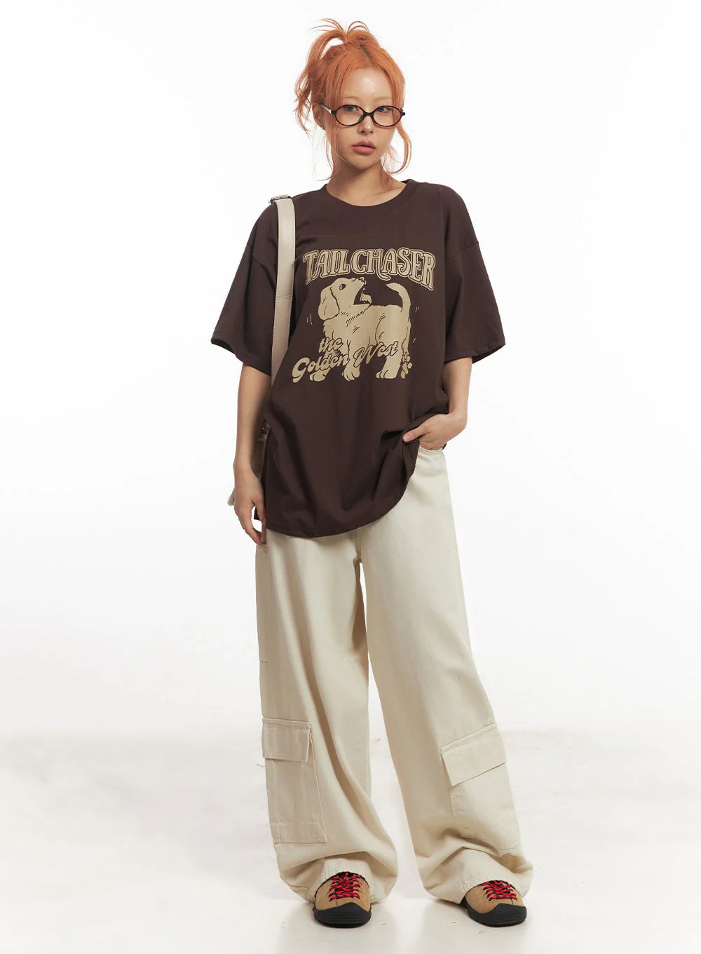 Golden Pup Graphic Oversize T-Shirt IM528 - Image 12