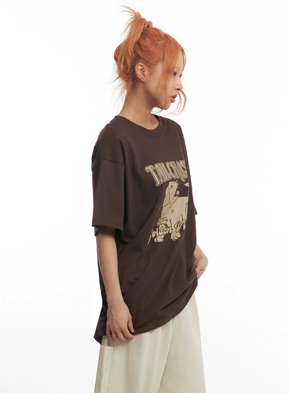 Golden Pup Graphic Oversize T-Shirt IM528 - Image 8