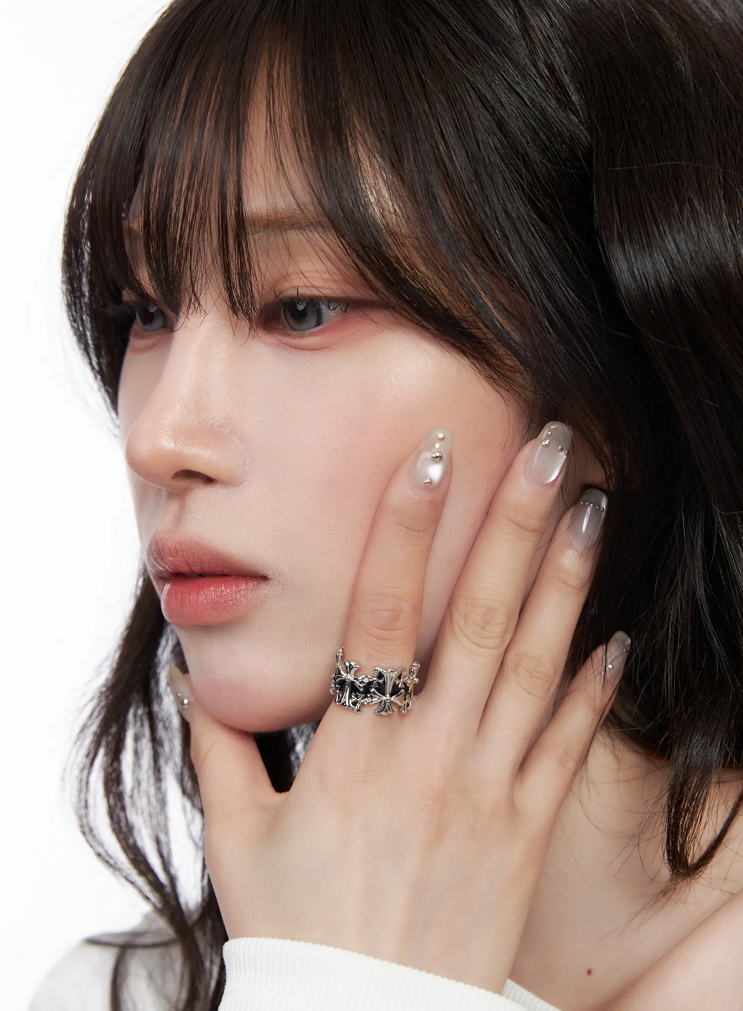 Gothic Bold Cross Ring CF525 - Image 2