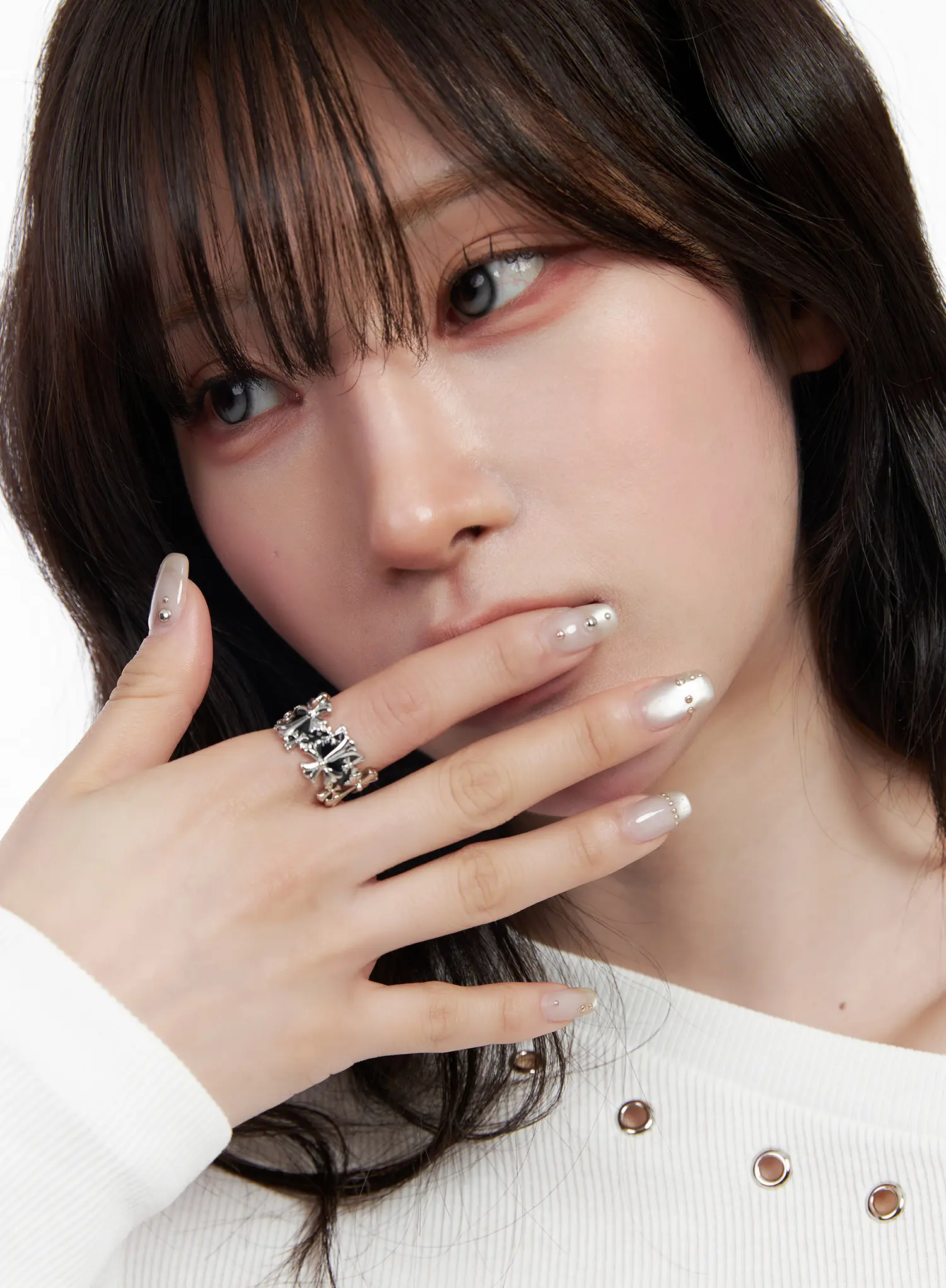 Gothic Bold Cross Ring CF525 - Image 3