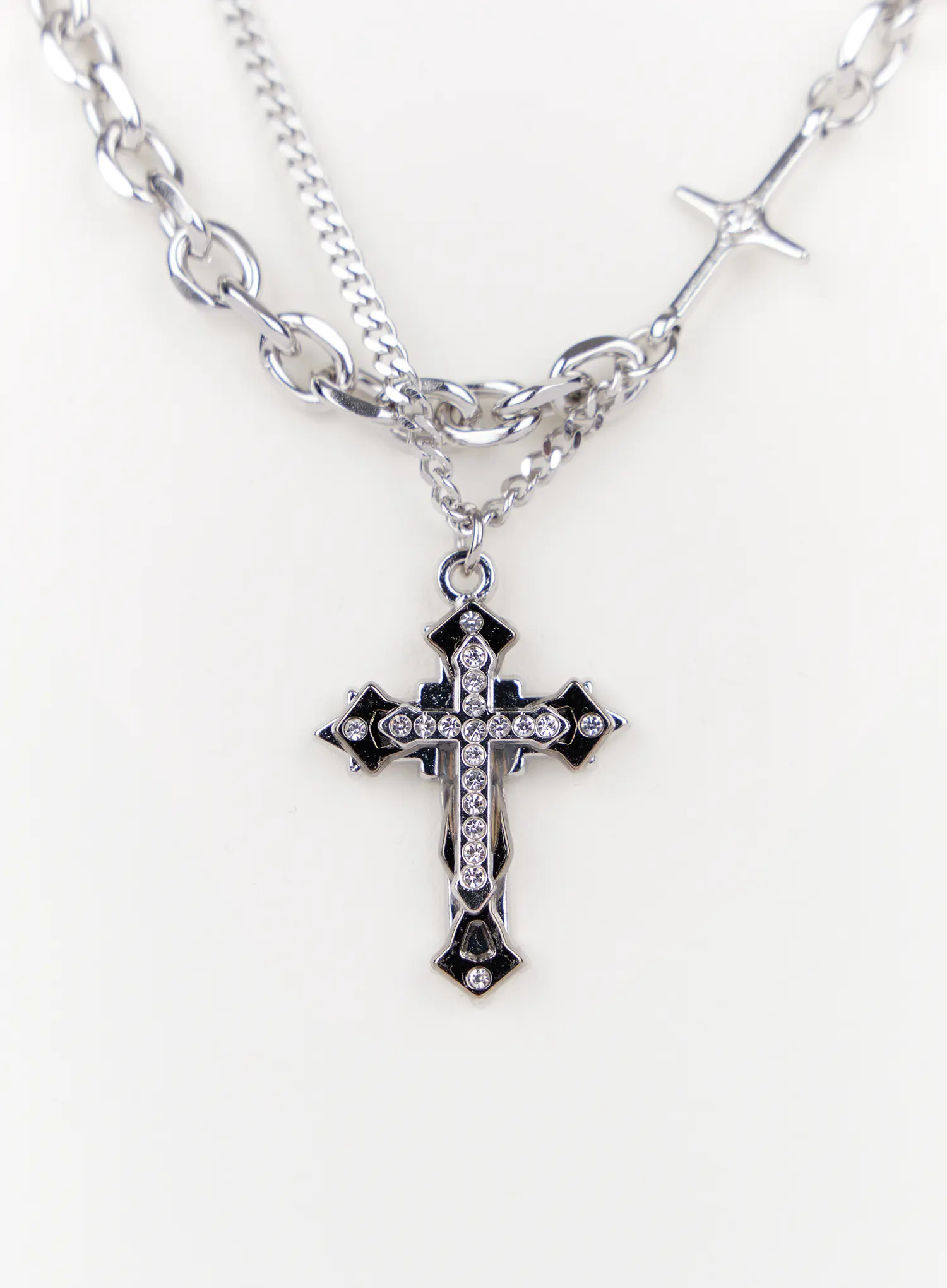 Gothic Cross Pendant Necklace IO527