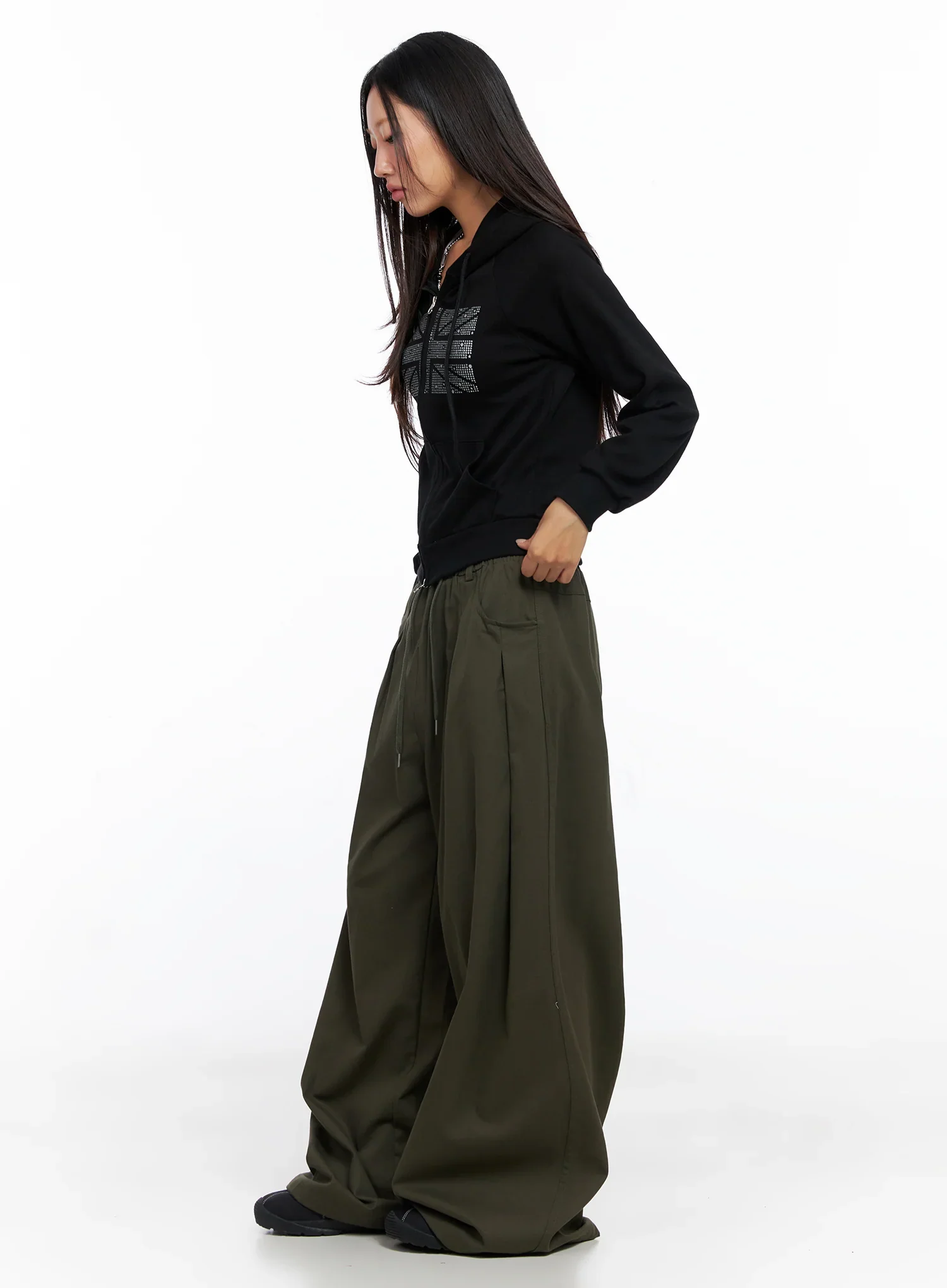 Graphic Cropped Hoodie CO515 - Image 6