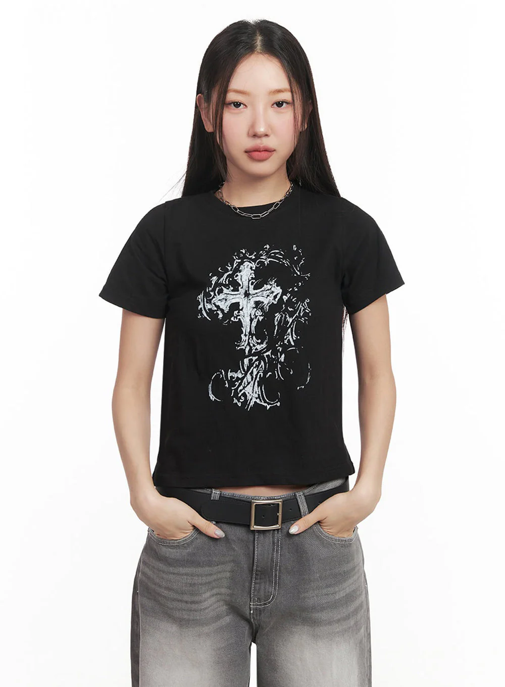 Graphic Cross T-Shirt IM524 - Image 2