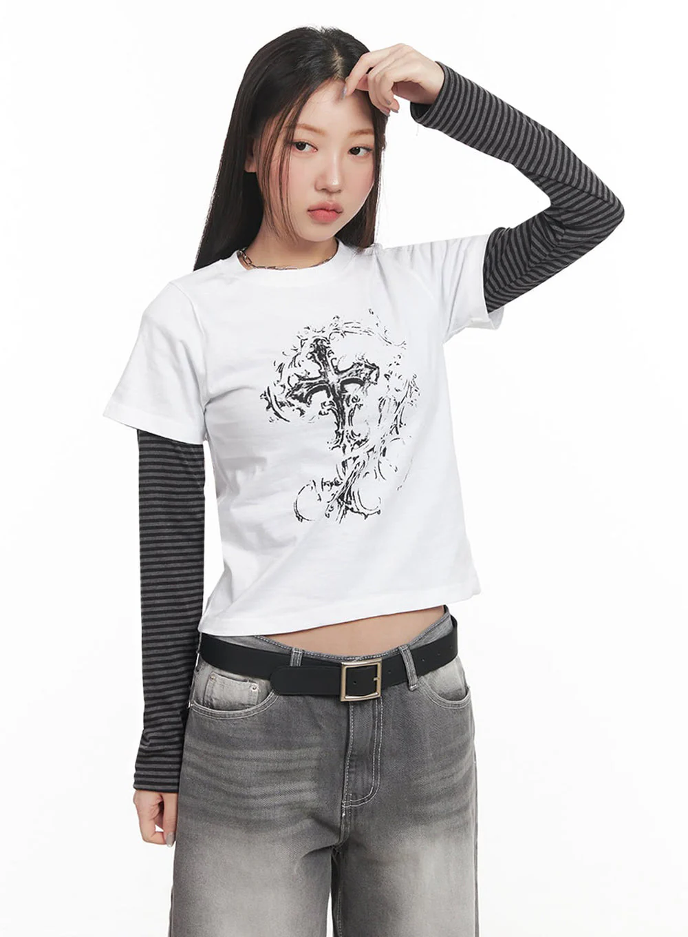 Graphic Cross T-Shirt IM524 - Image 6