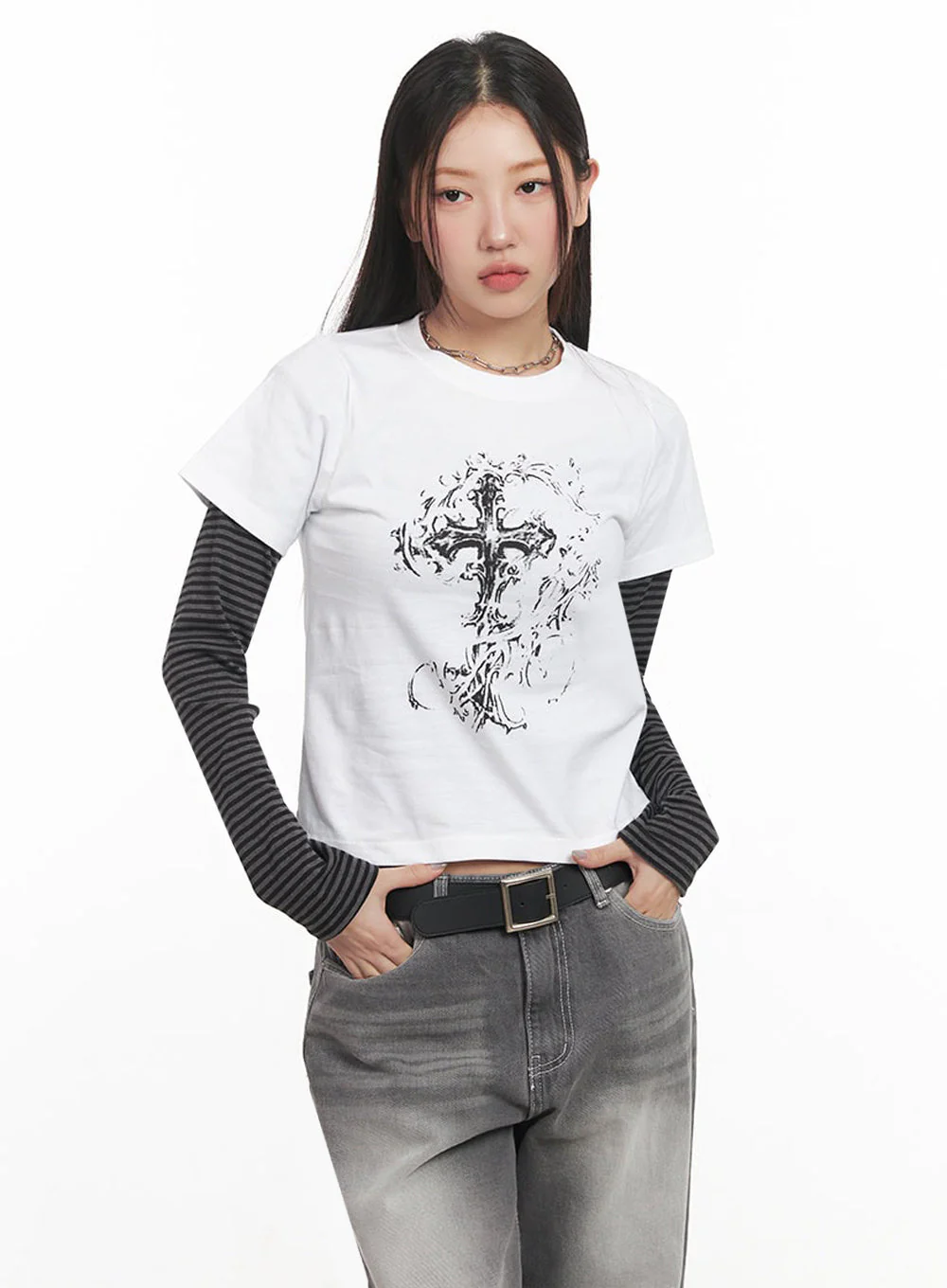 Graphic Cross T-Shirt IM524 - Image 7