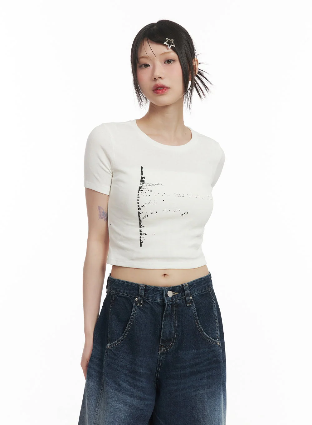 Graphic Essential Crop Top CF519 - Image 8