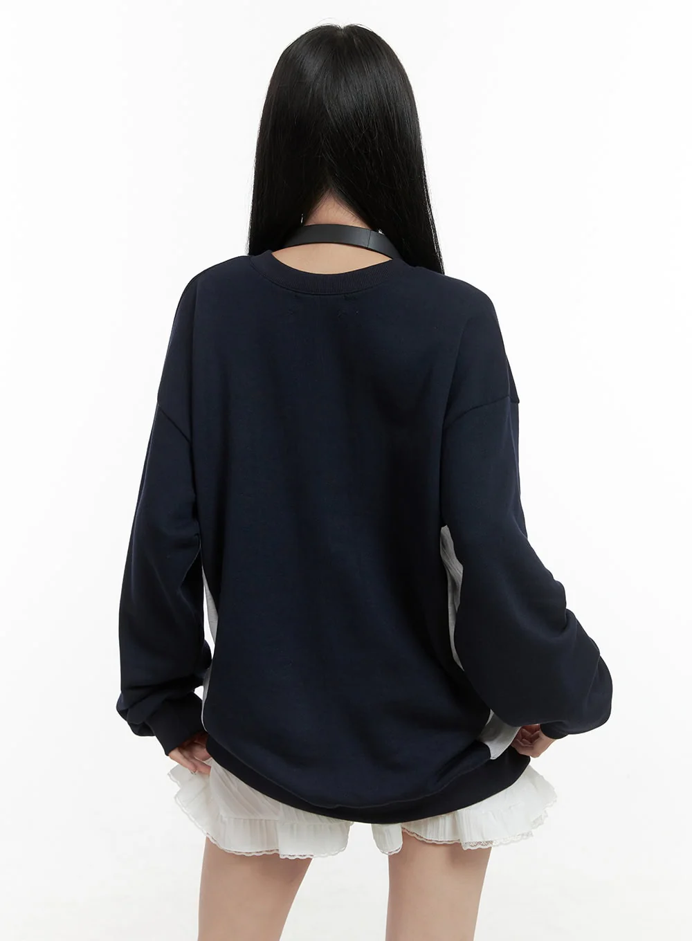Graphic Lettering Crew Neck Sweatshirt OS410 - Image 7