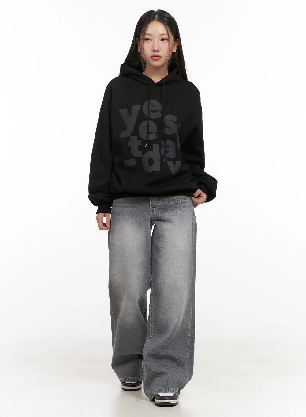 Graphic Lettering Hooded Sweatshirt CD416 - Image 5