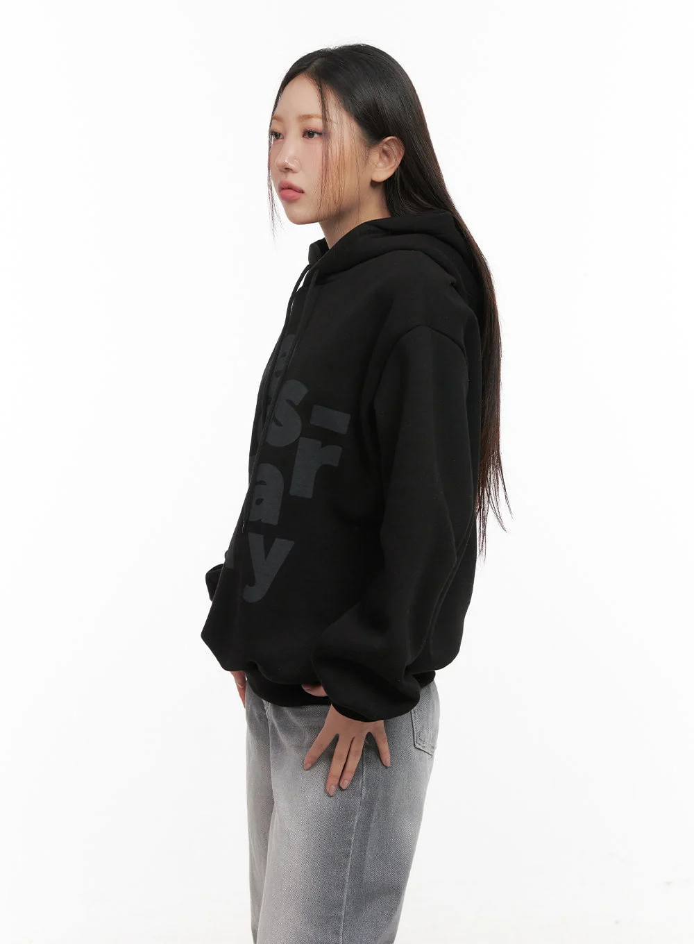 Graphic Lettering Hooded Sweatshirt CD416 - Image 6