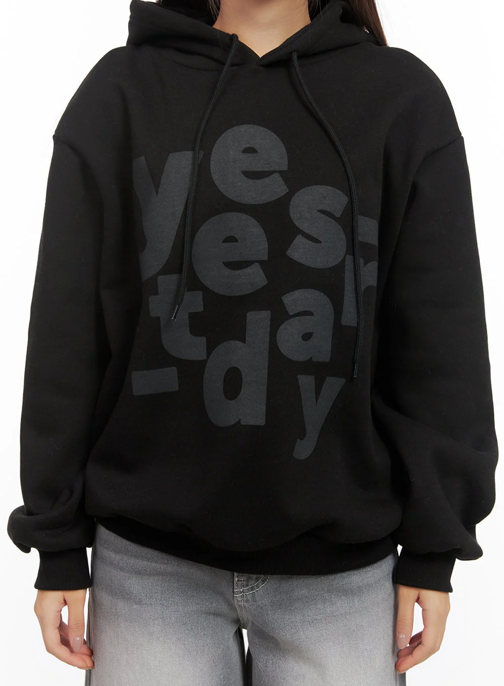 Graphic Lettering Hooded Sweatshirt CD416 - Image 9