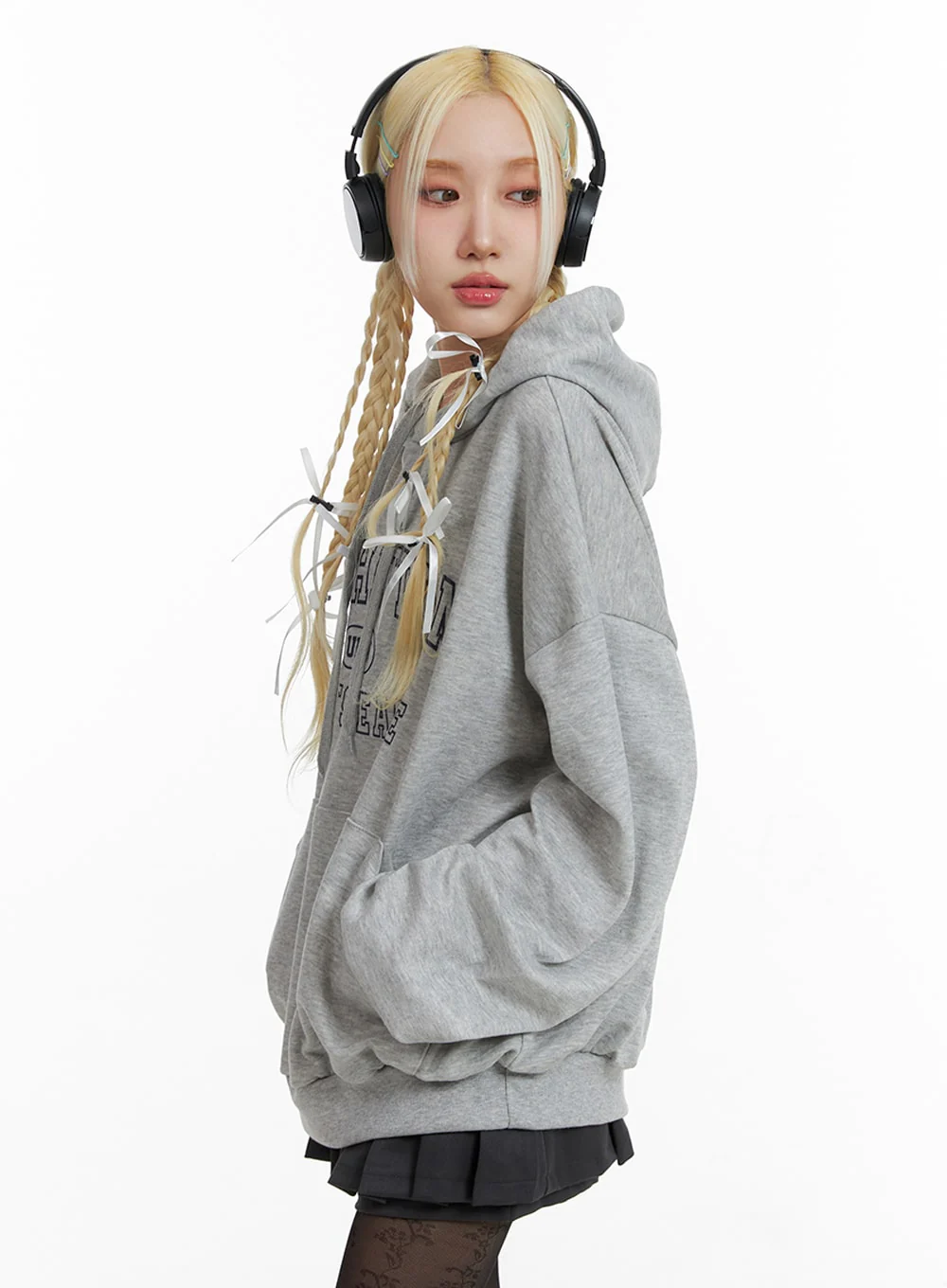Graphic Lettering Oversized Hoodie IF408 - Image 5