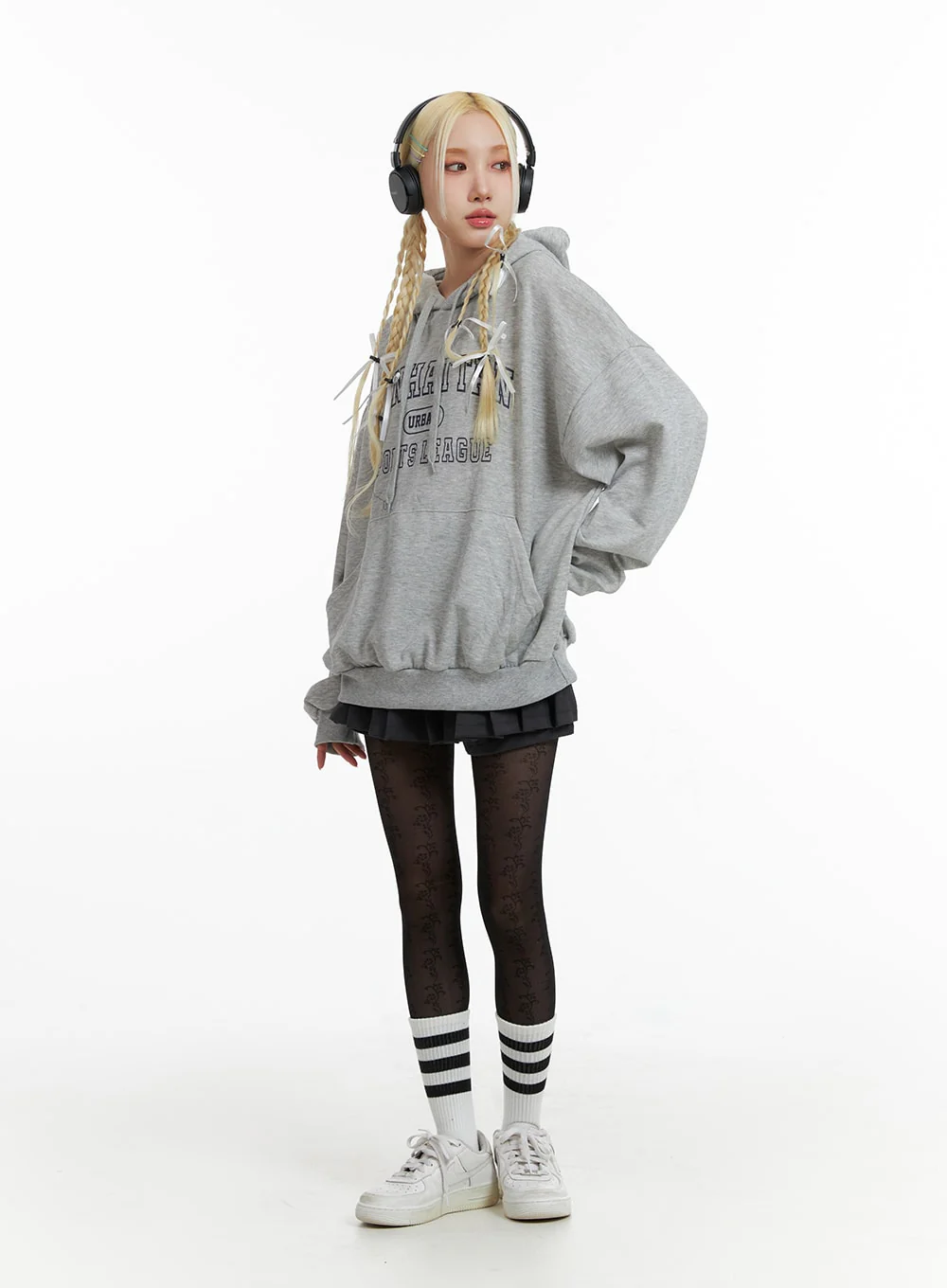 Graphic Lettering Oversized Hoodie IF408 - Image 6