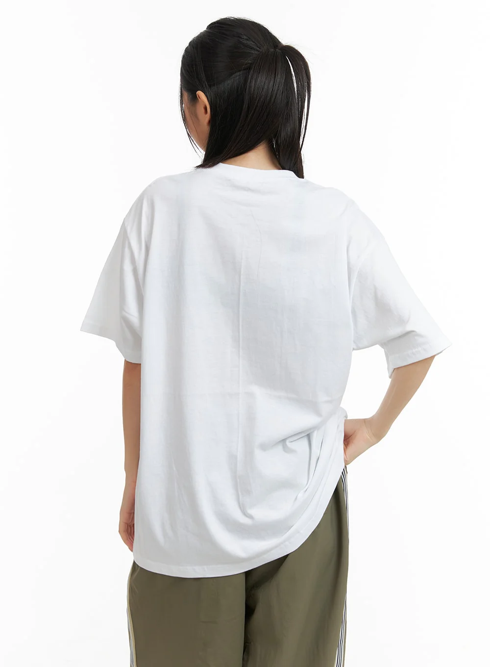 Graphic Lettering Oversized Tee CM419 - Image 5