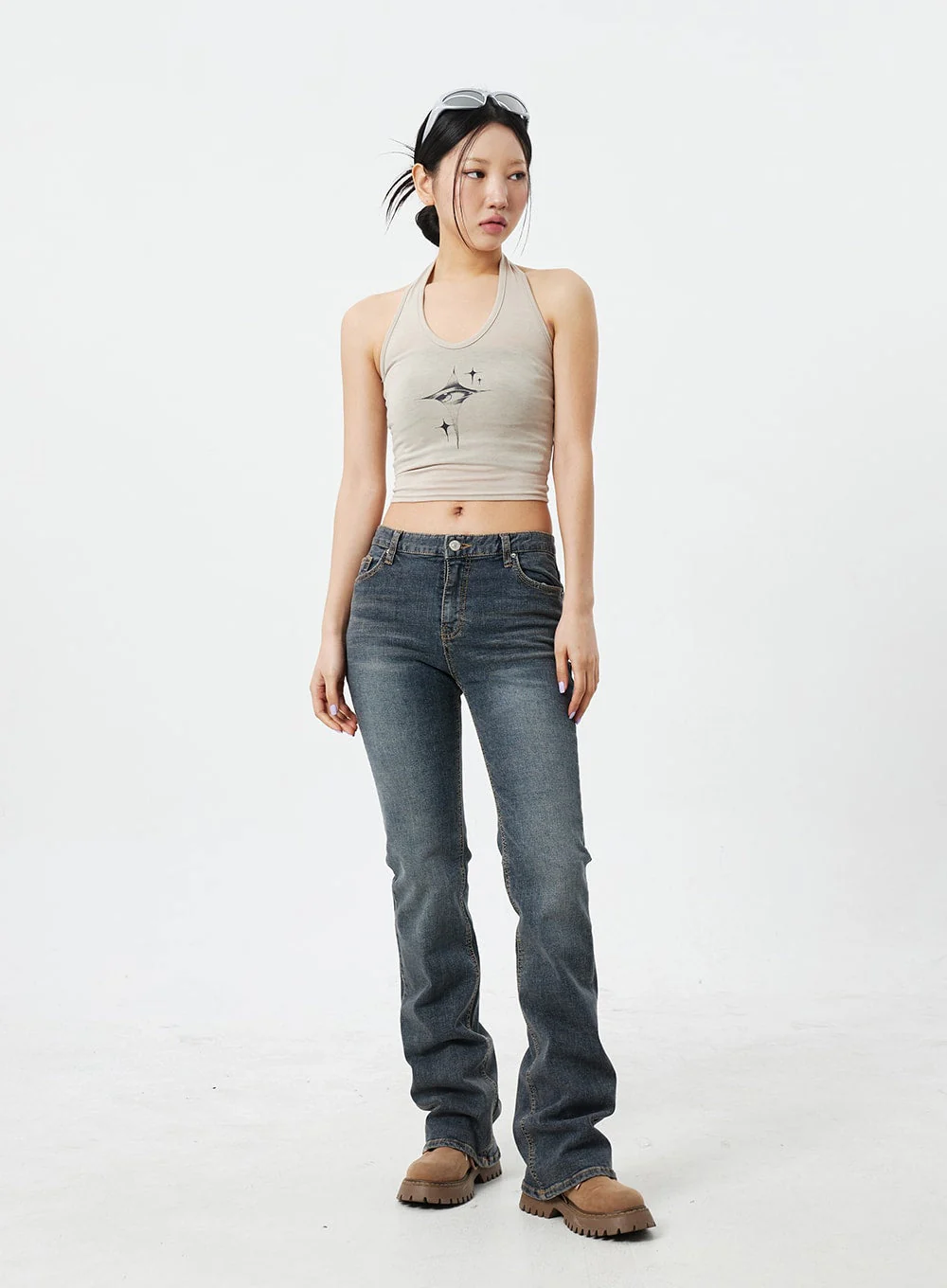 Graphic Neck Strap Top CM32 - Image 8