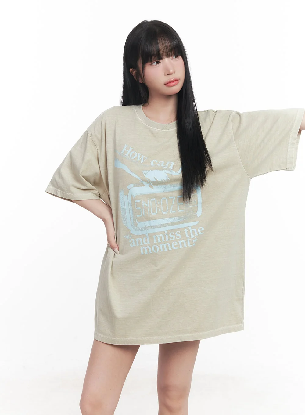 Graphic Oversize Cotton T-Shirt CY527 - Image 11