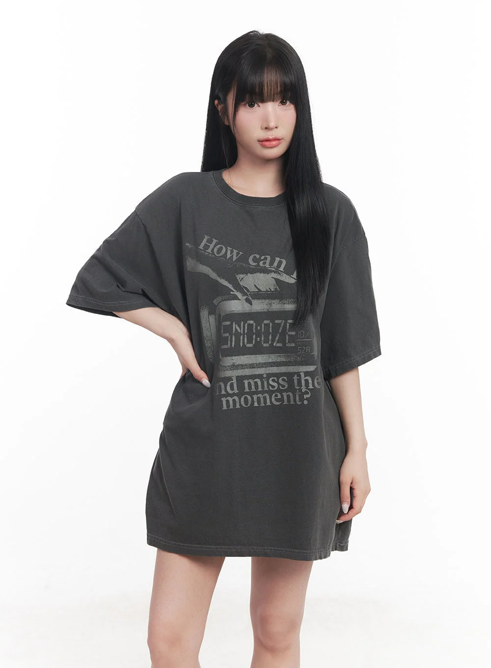 Graphic Oversize Cotton T-Shirt CY527 - Image 2