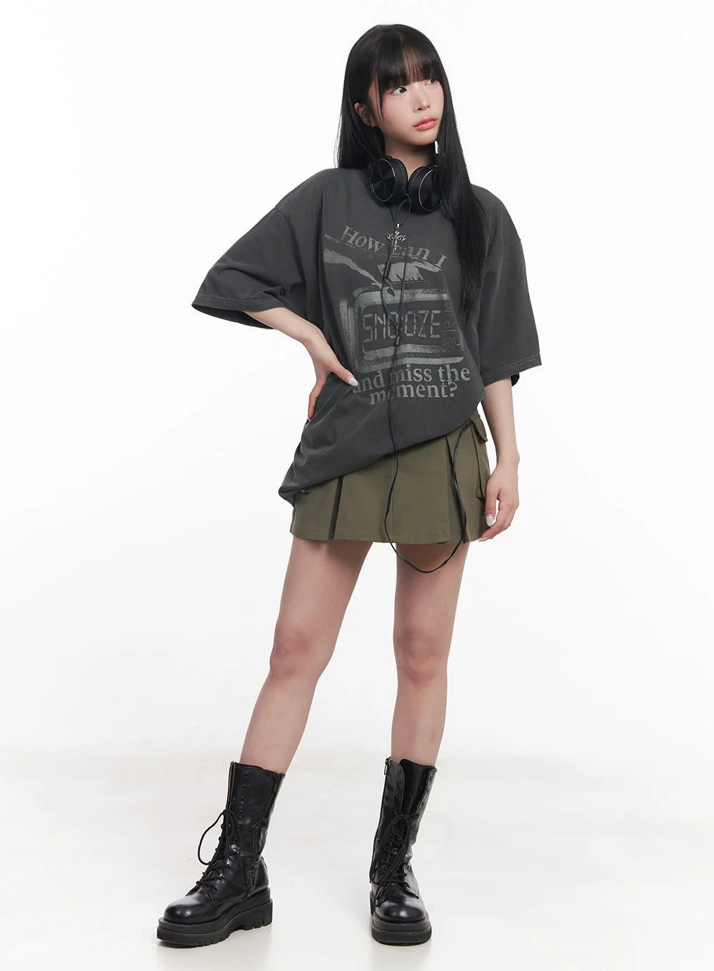 Graphic Oversize Cotton T-Shirt CY527 - Image 4