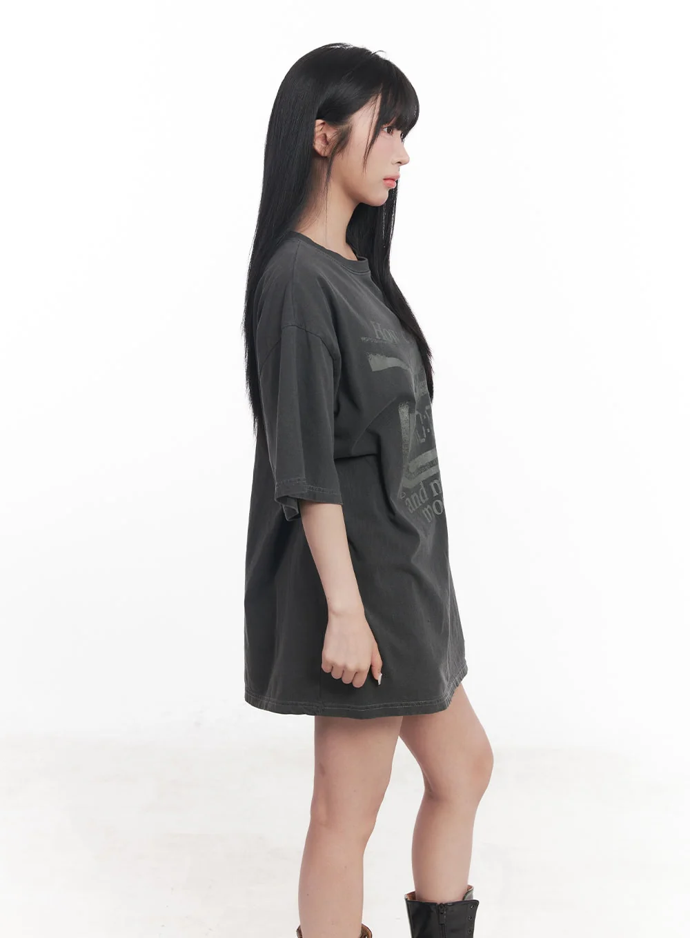 Graphic Oversize Cotton T-Shirt CY527 - Image 6