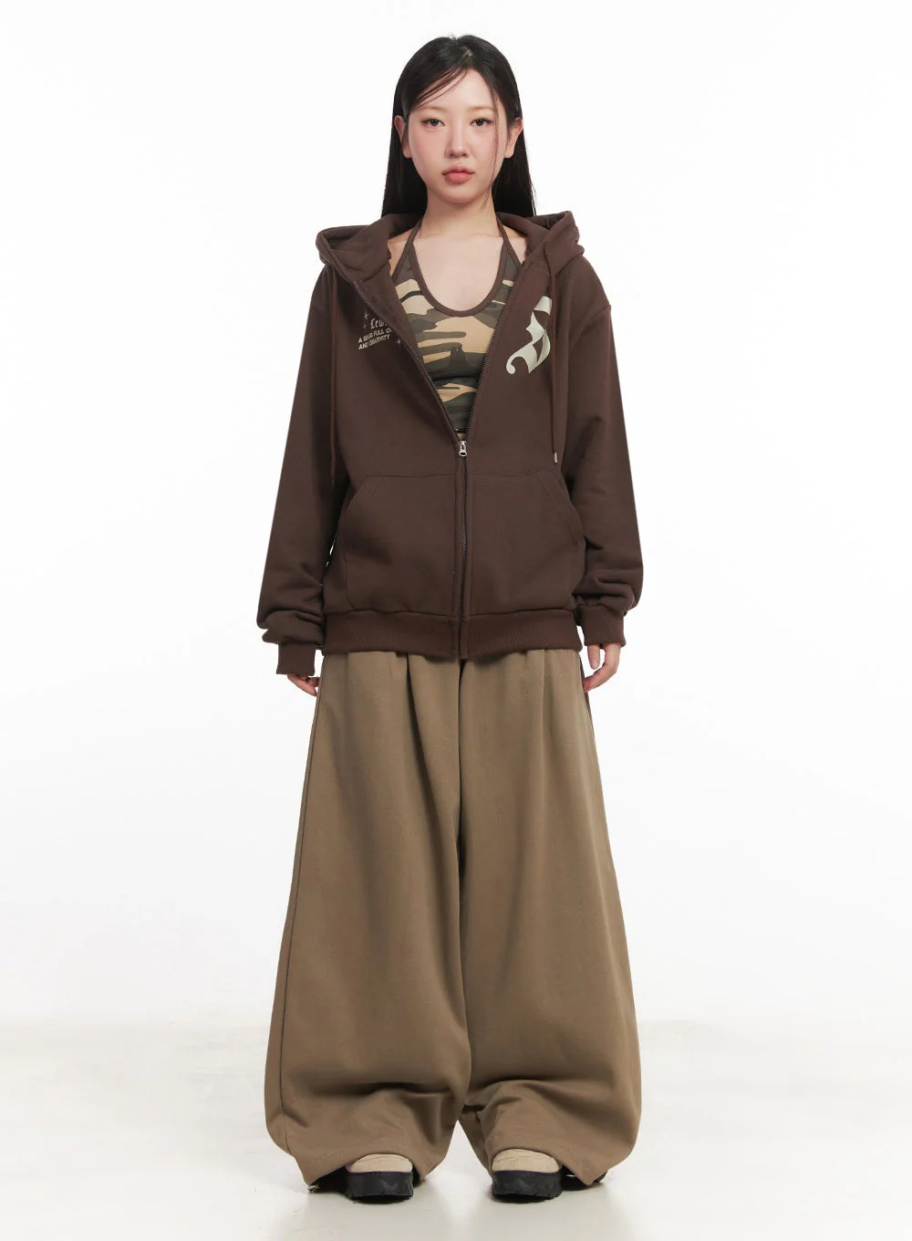 Graphic Oversize Zip-Up Hooded Jacket IM528 - Image 4