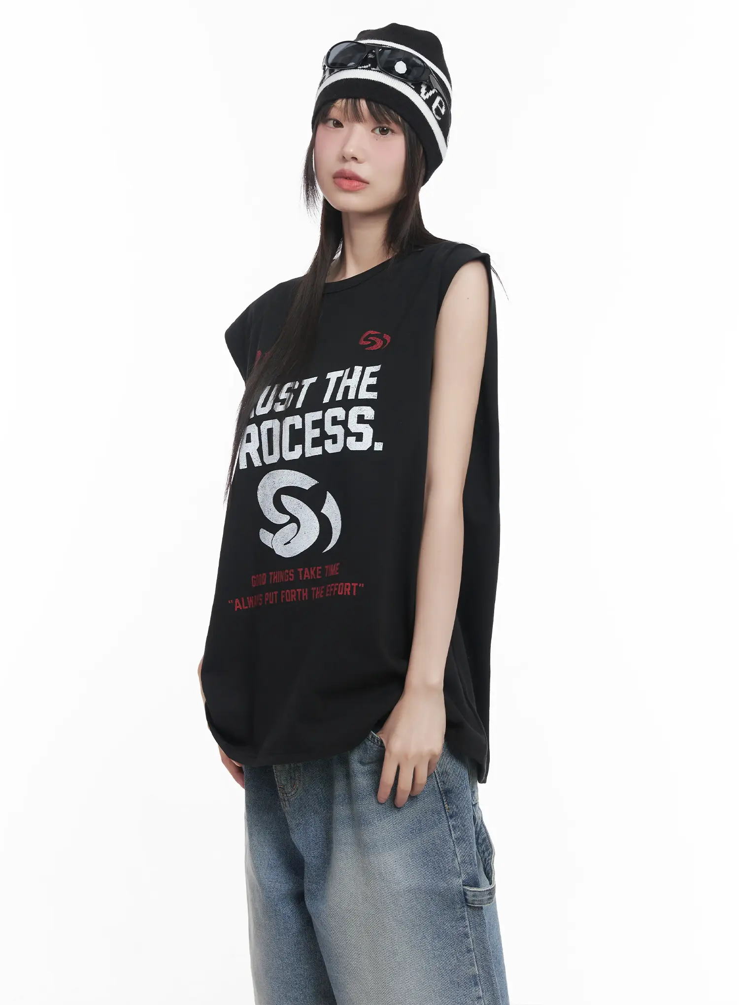 Graphic Oversized Tank Top CU518 - Image 10