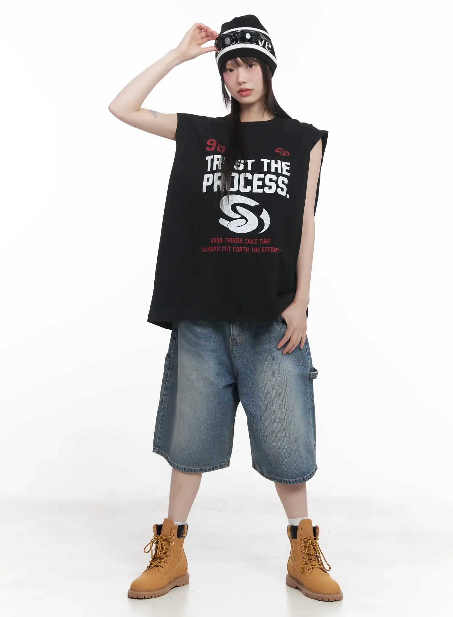 Graphic Oversized Tank Top CU518 - Image 11