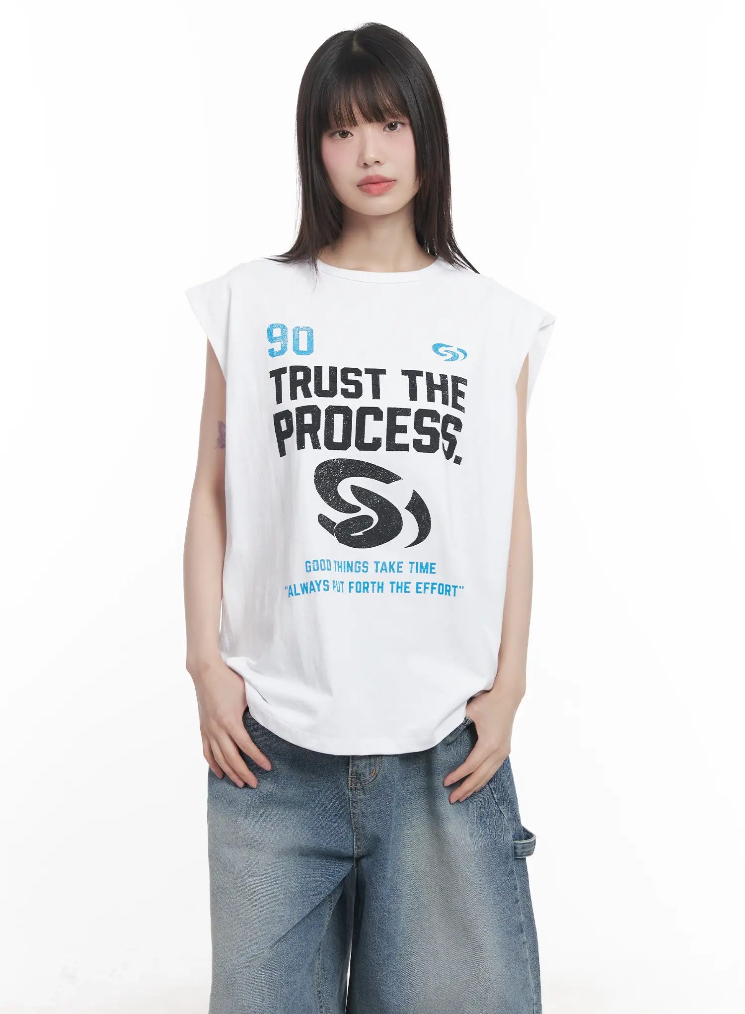 Graphic Oversized Tank Top CU518 - Image 14
