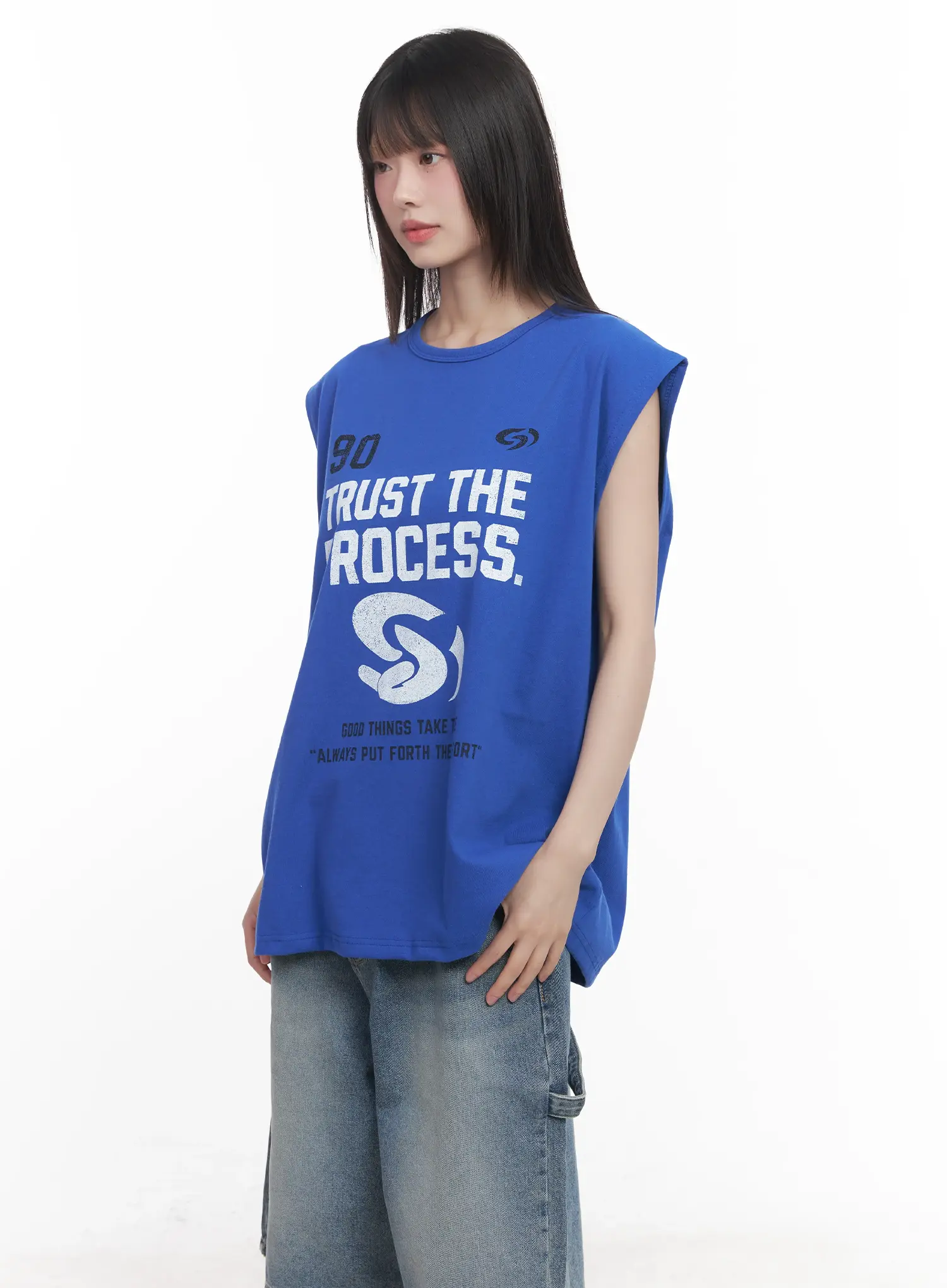 Graphic Oversized Tank Top CU518 - Image 15