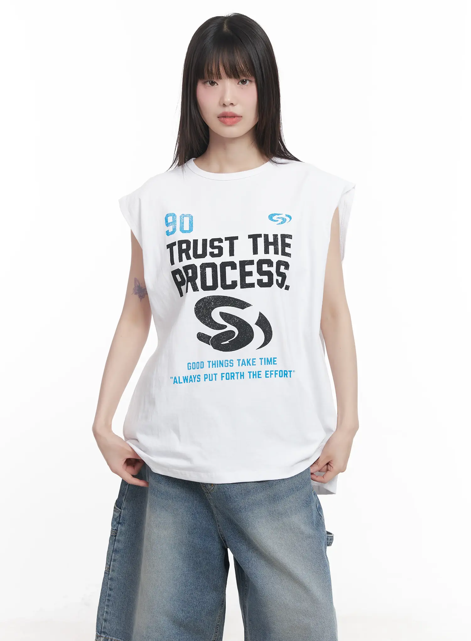 Graphic Oversized Tank Top CU518 - Image 2