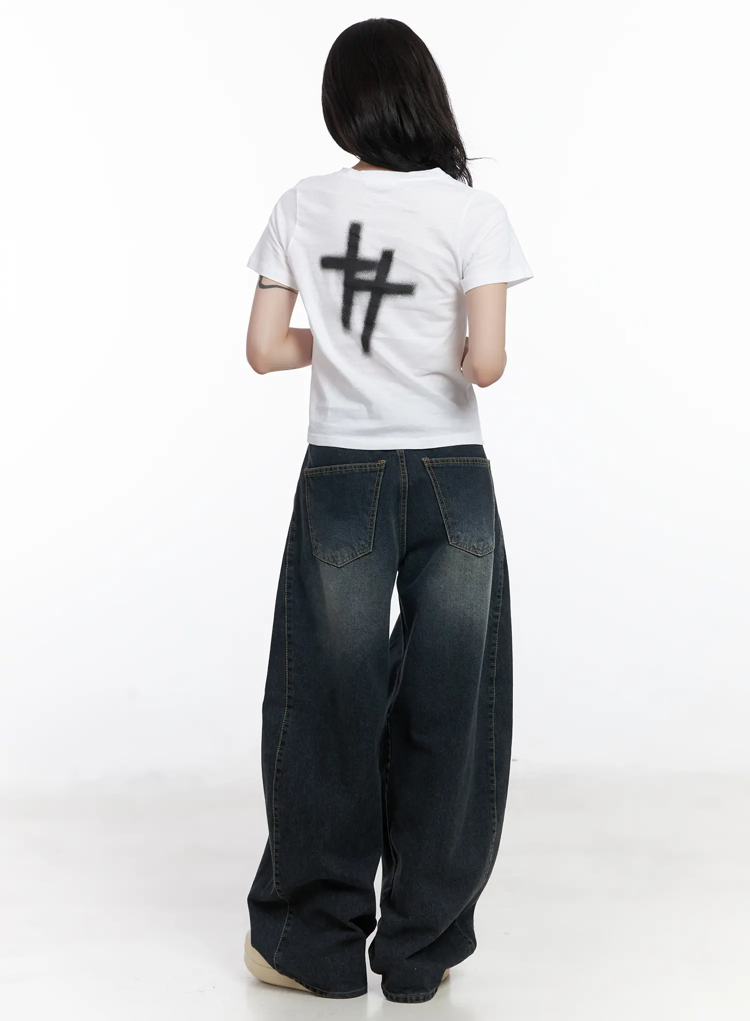 Graphic Print Crop Tee CJ527 - Image 2