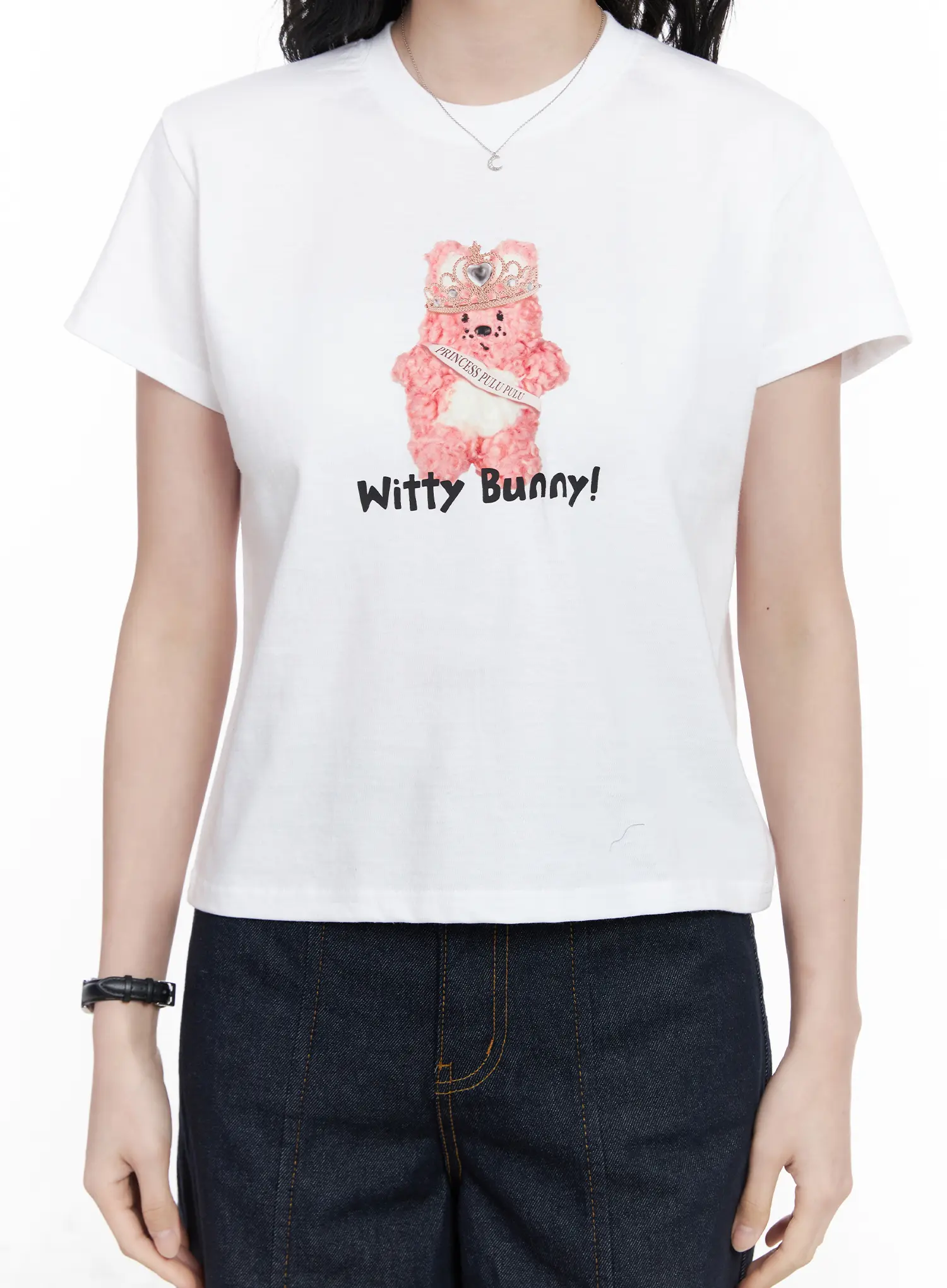 Graphic Print Cropped T-Shirt CA509 - Image 4