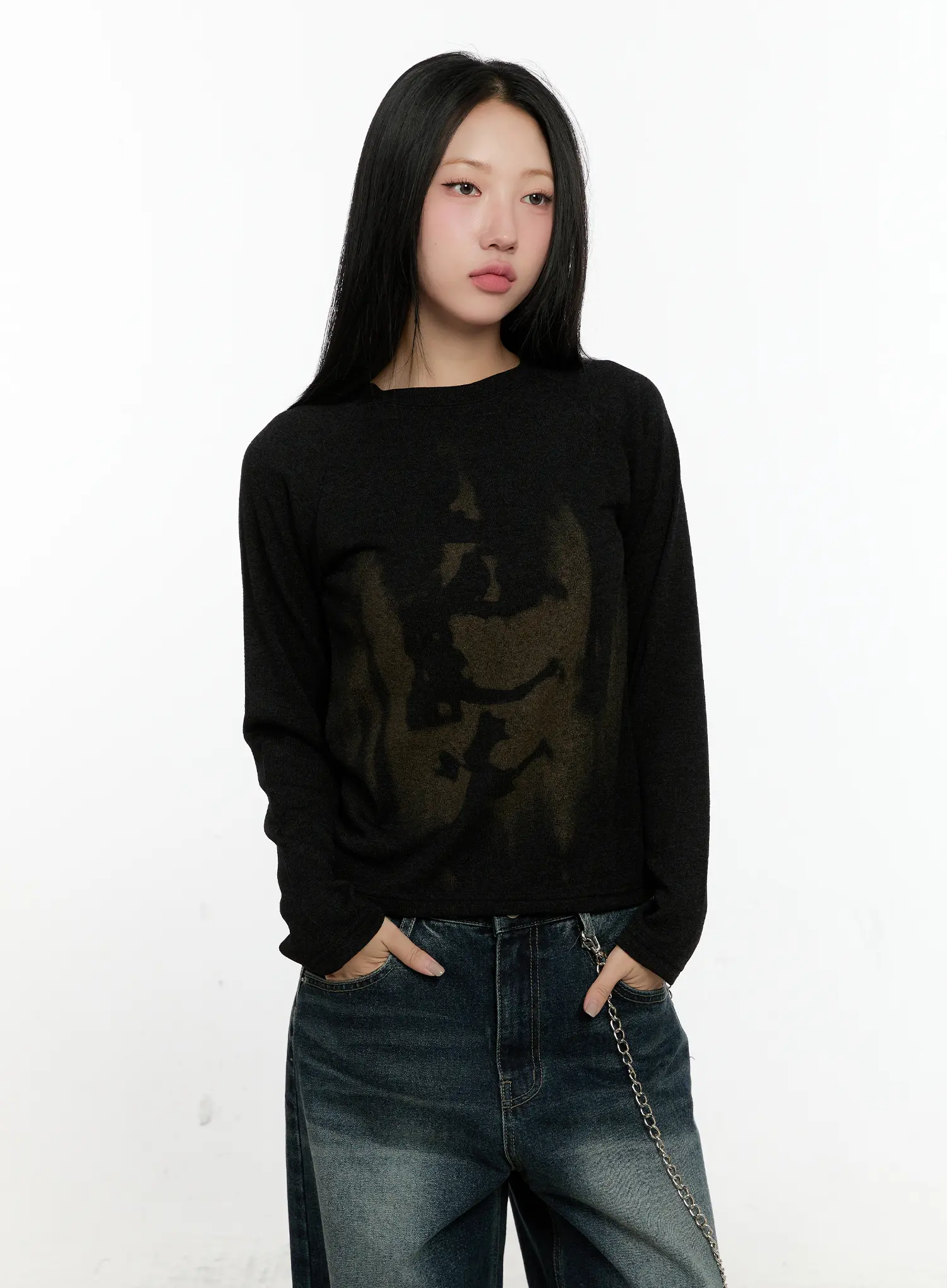 Graphic Print Long Sleeve Tee CN505 - Image 11