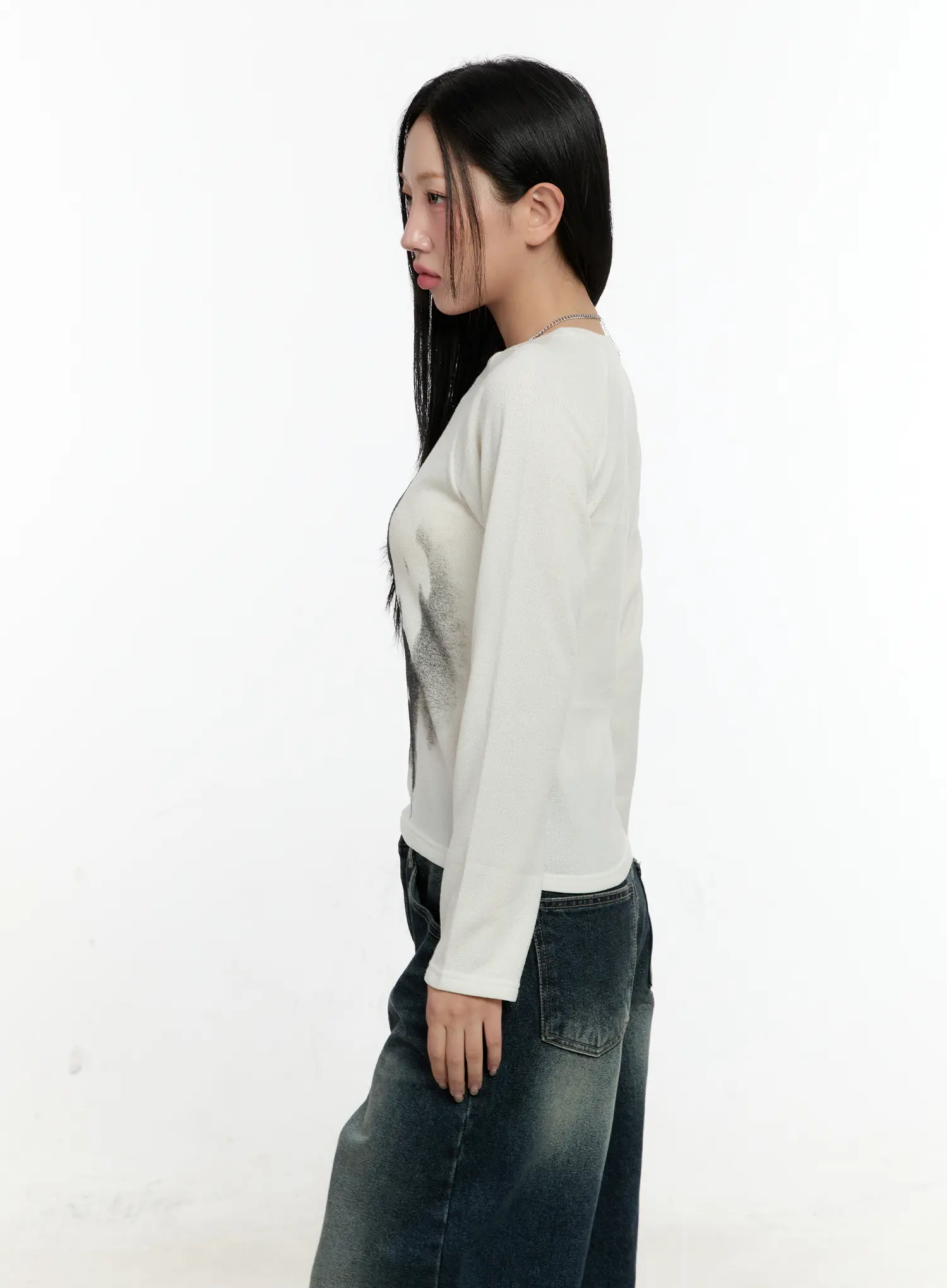 Graphic Print Long Sleeve Tee CN505 - Image 6