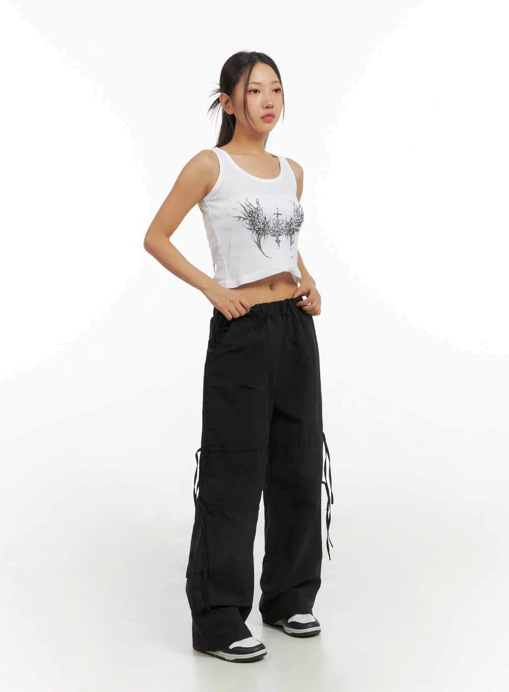 Graphic U-Neck Tank Crop Top IS402 - Image 3