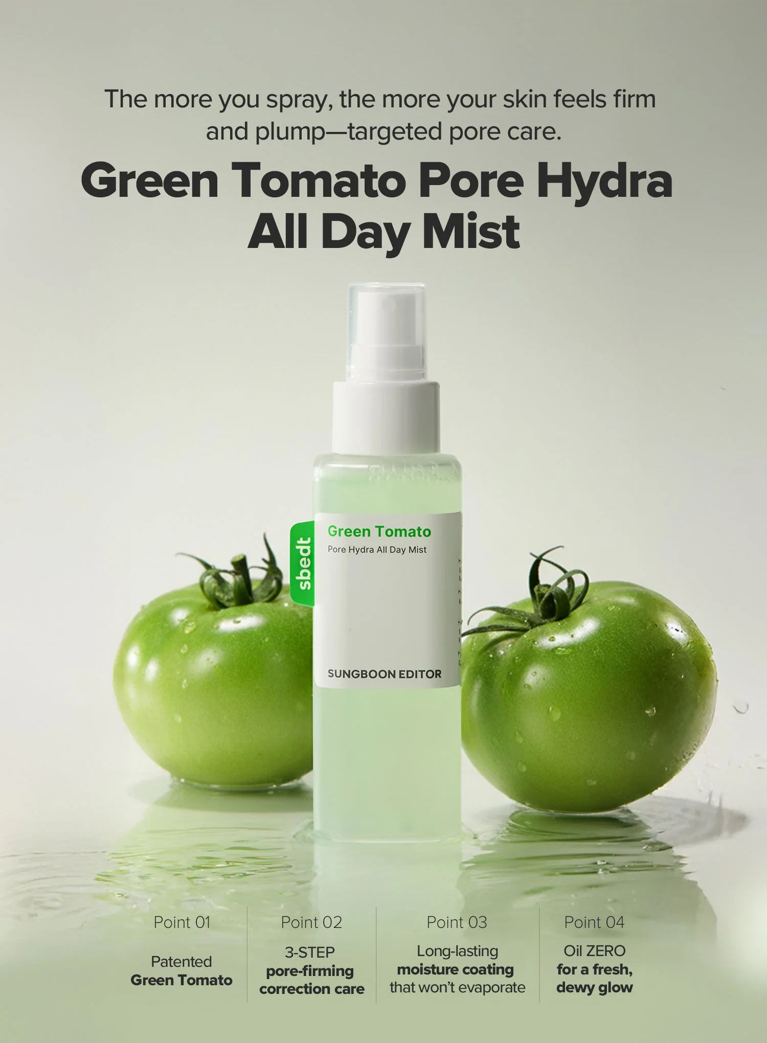 Green Tomato Pore Hydra All Day Mist (120ml) - Image 2