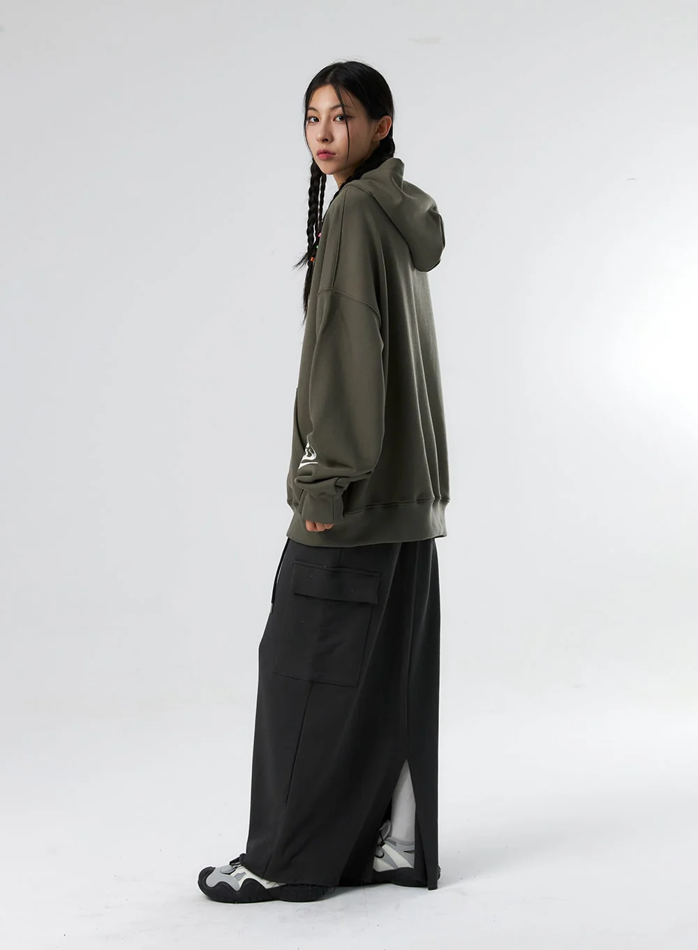 Grunge Graphic Zip-Up Hoodie IS322 - Image 12