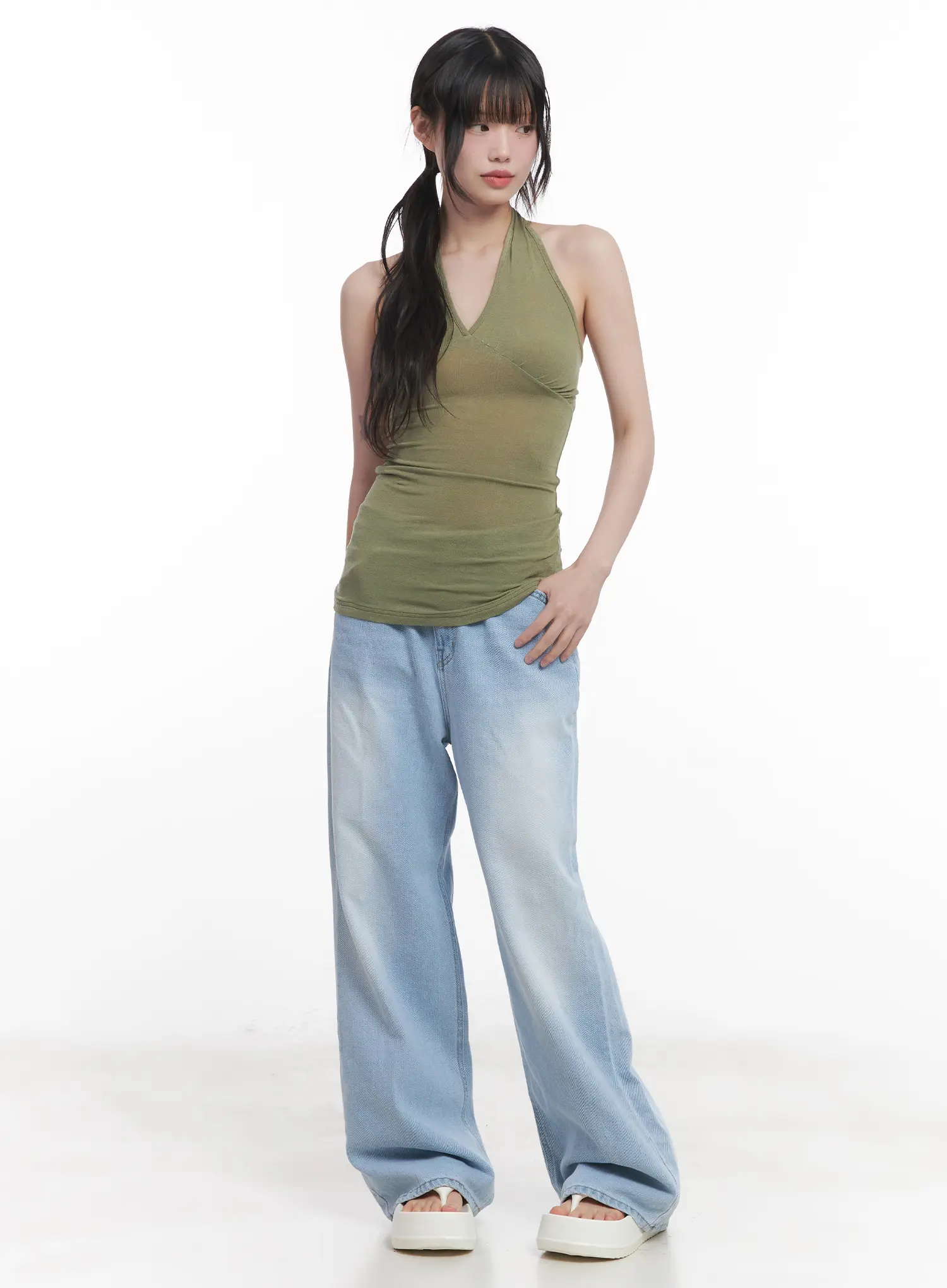 Haerin Washed Wide-Leg Jeans CU519 - Image 3