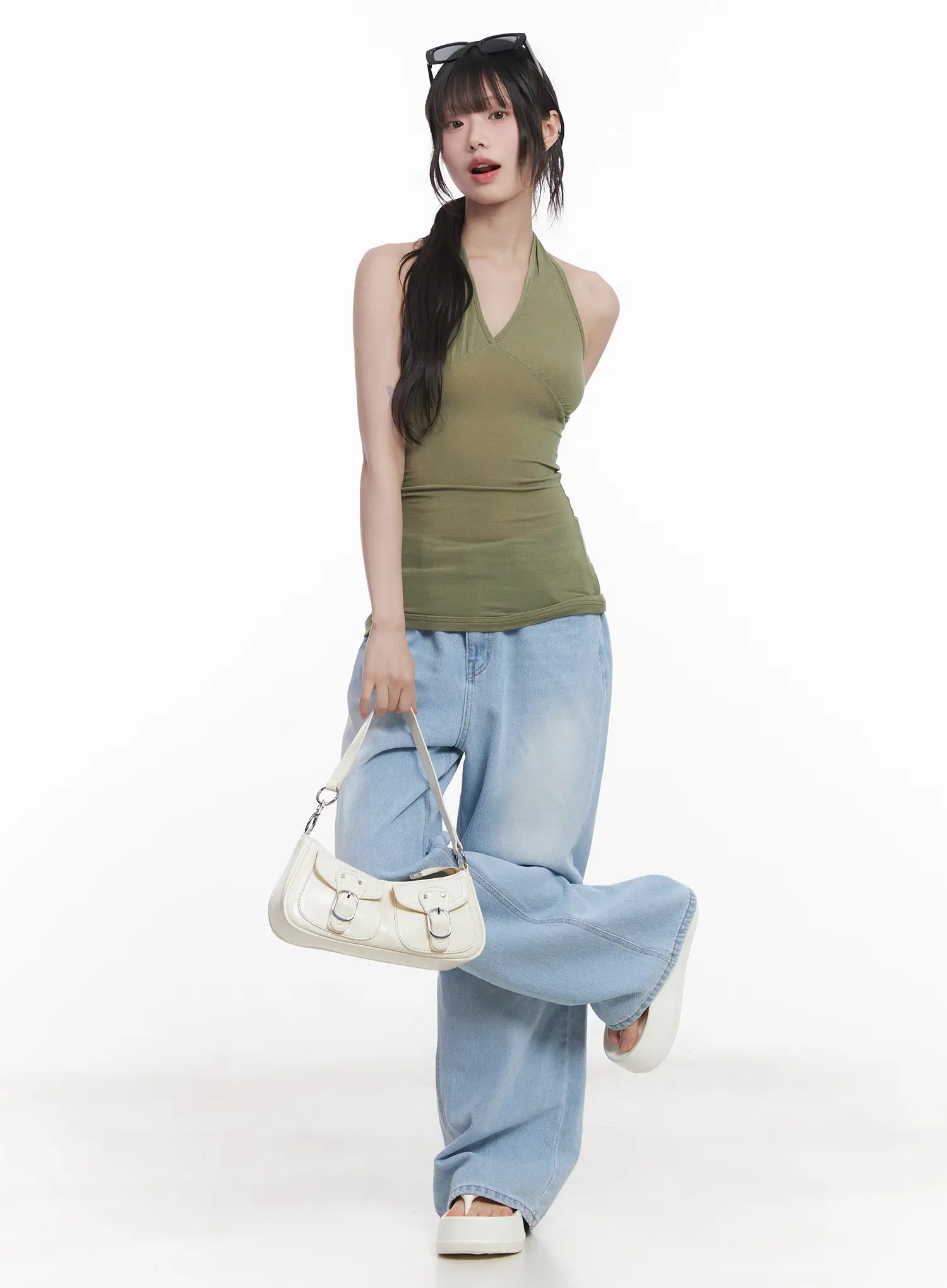 Haerin Washed Wide-Leg Jeans CU519 - Image 8