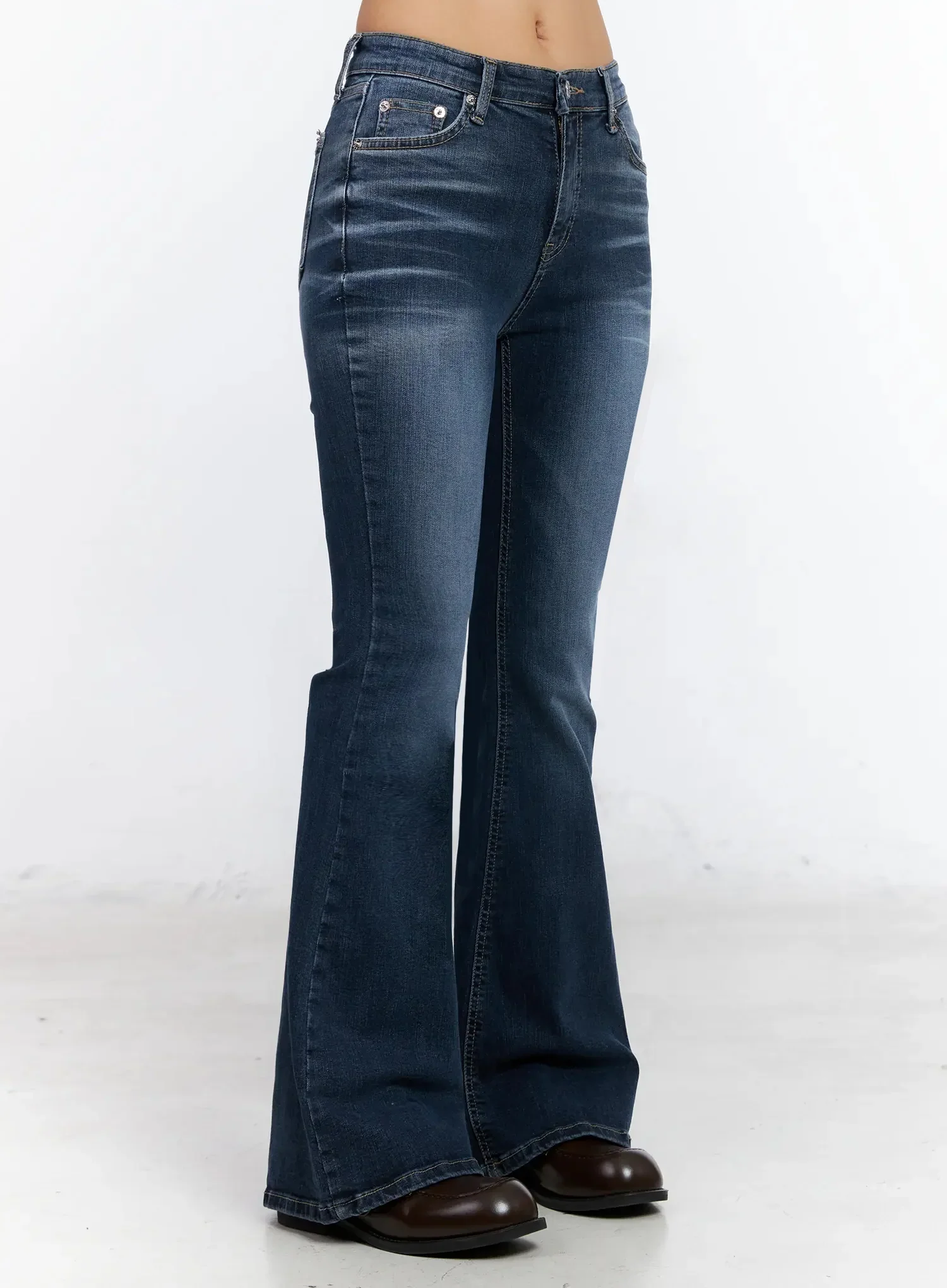 Haeu Dark Wash Bootcut Jeans CA513 - Image 6